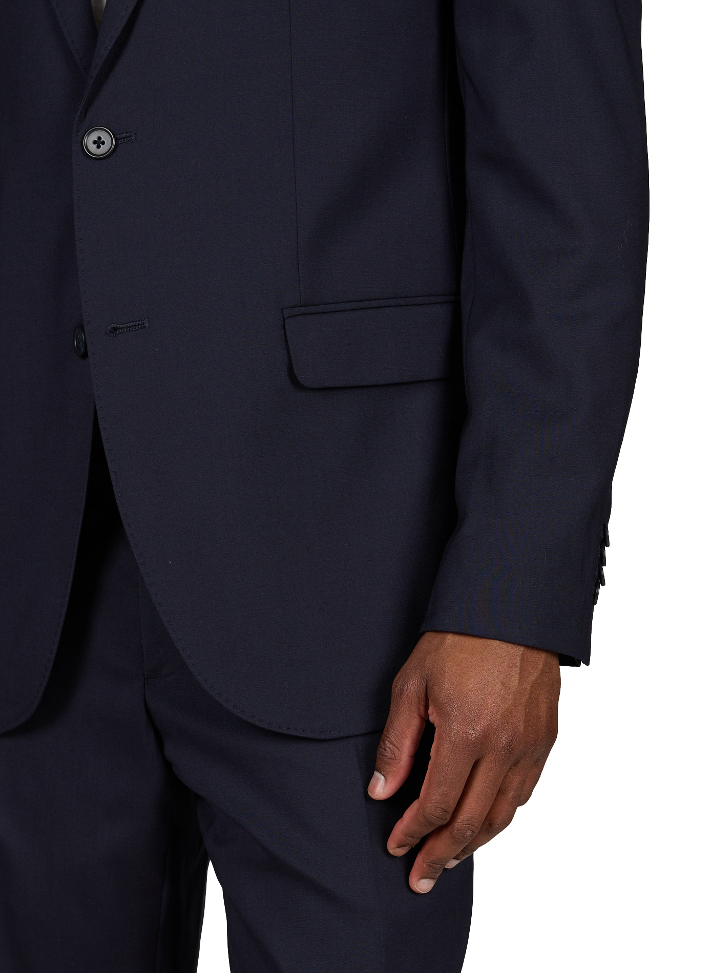 Solid virgin wool blend blazer PIERRE CARDIN Blue