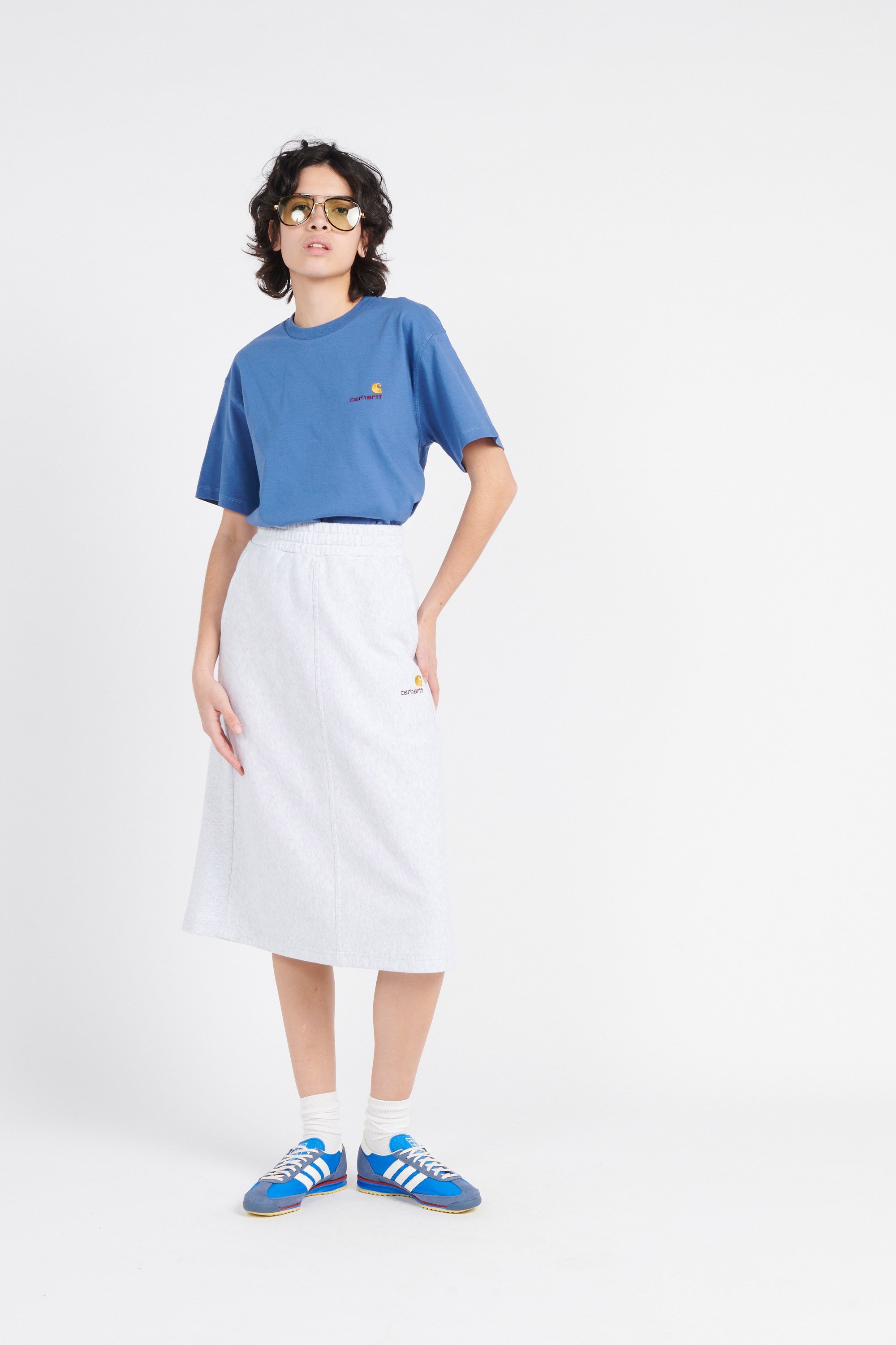Jupe w' american script sweat skirt CARHARTT WIP Gris