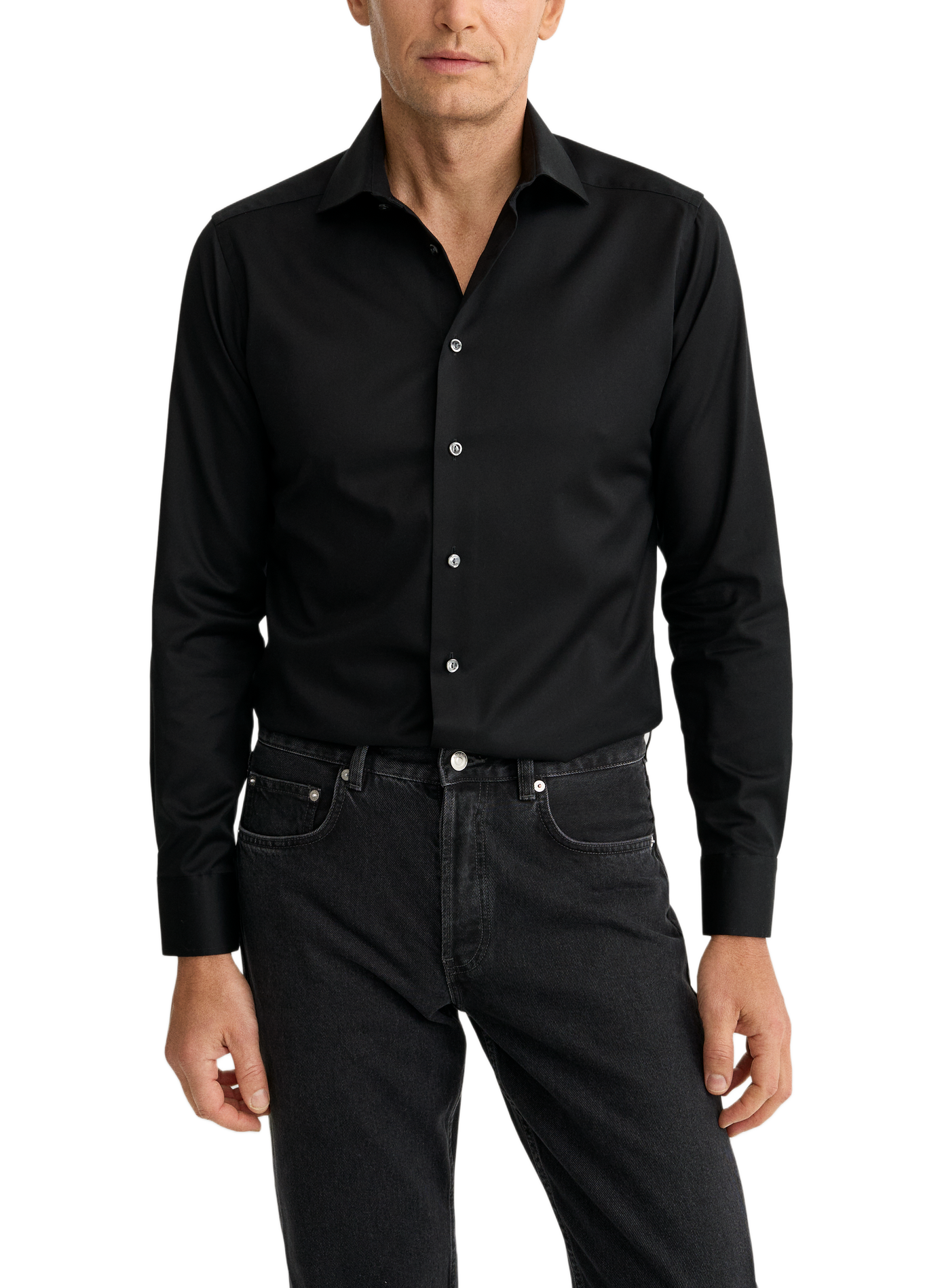 Cotton shirt ETON Black