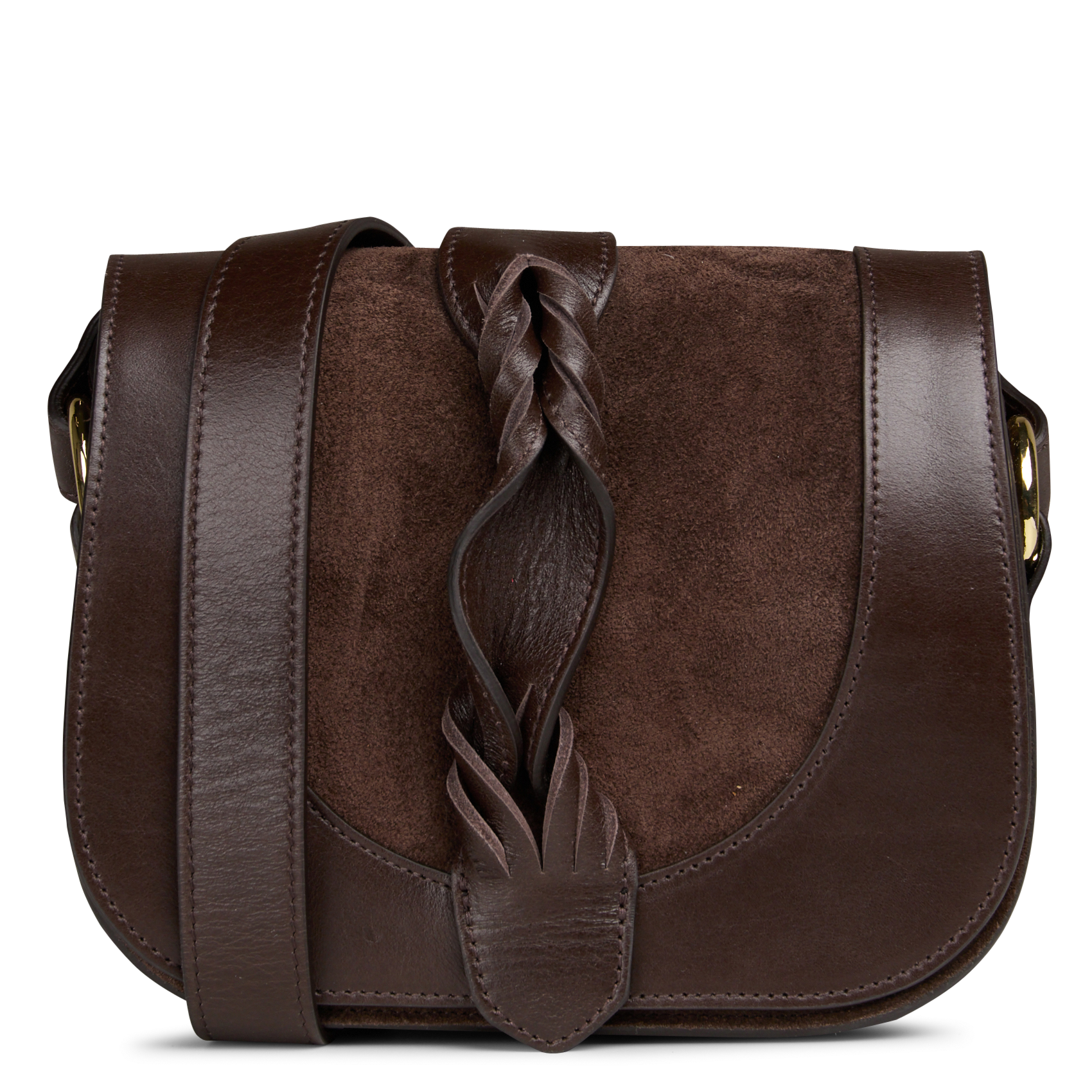 Sac bandoulière en cuir victor MAISON 123 Marron