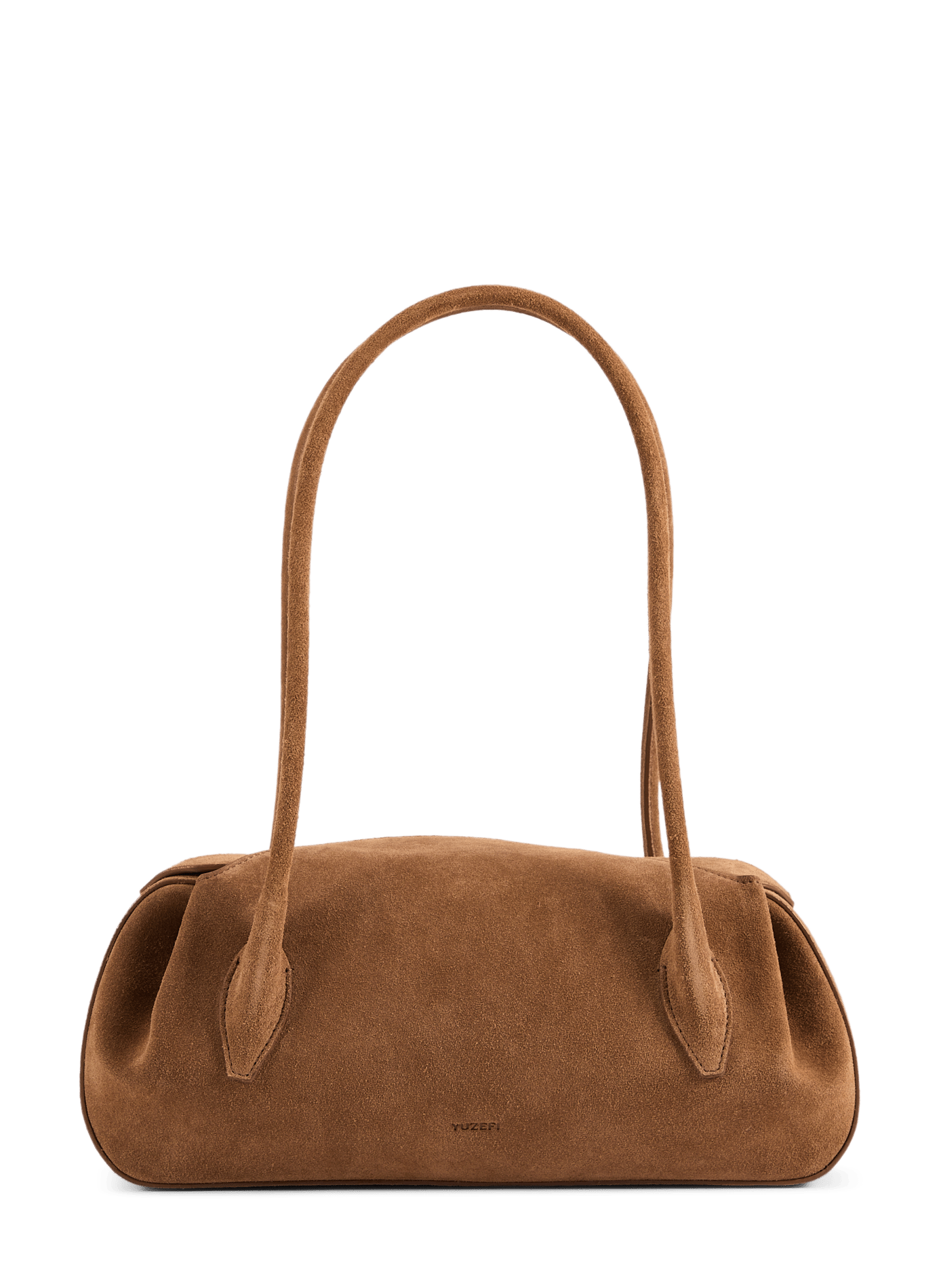 Small Oyster suede leather handbag YUZEFI Brown