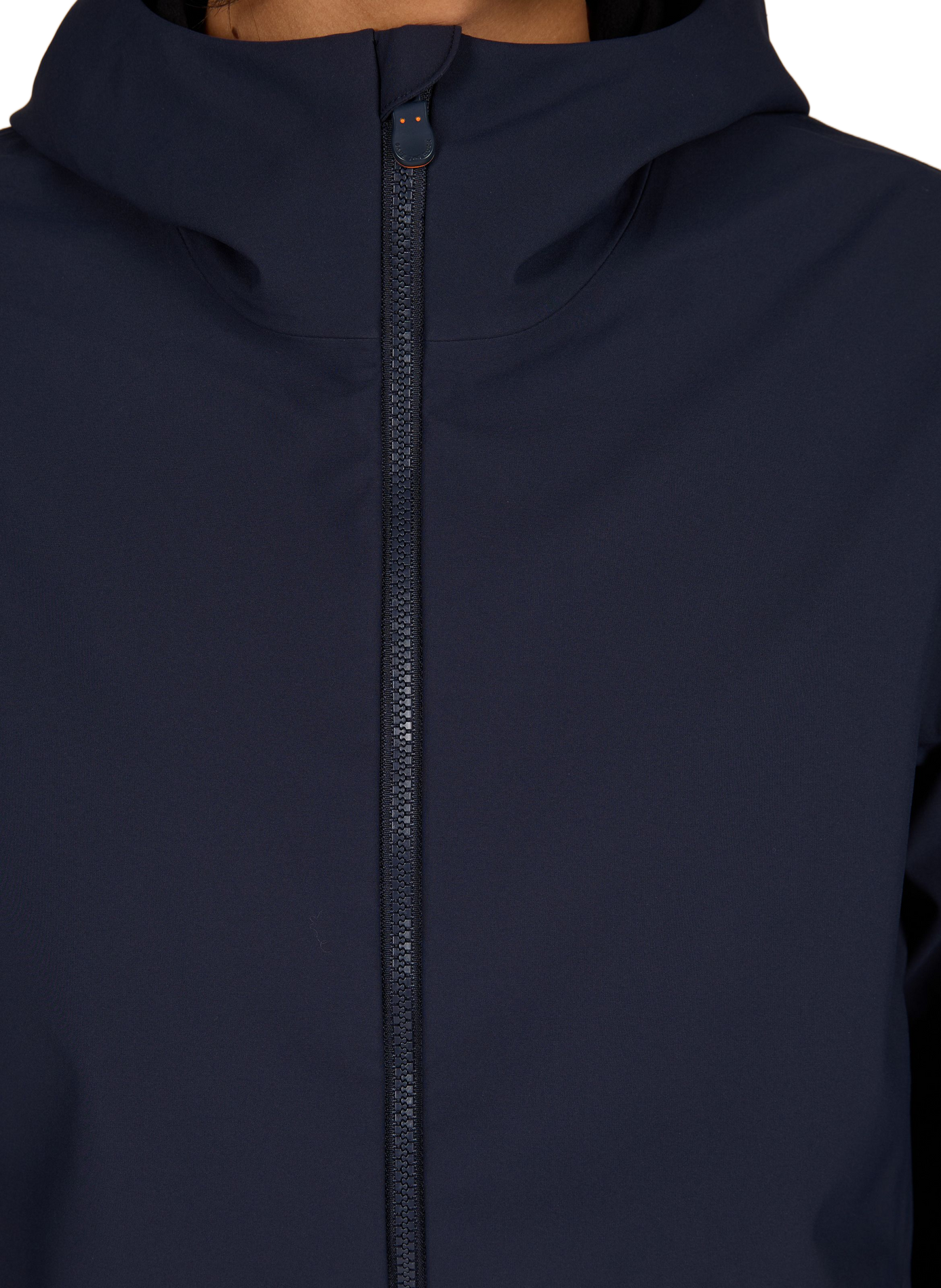 Plain straight zip-up high-neck jacket SAVE THE DUCK Blue