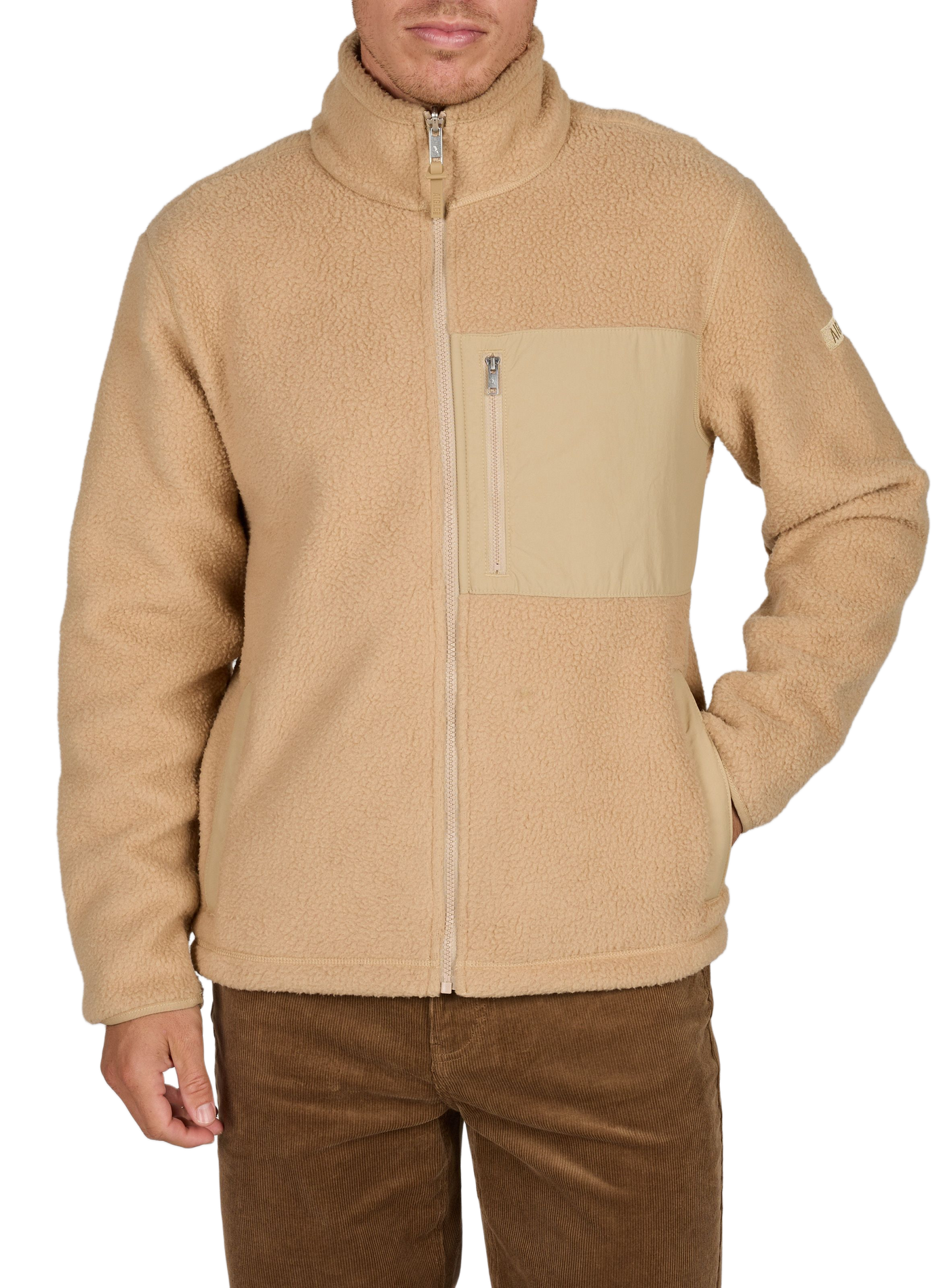 Chaqueta polar recta con cuello alto | Beige AIGLE Hombre