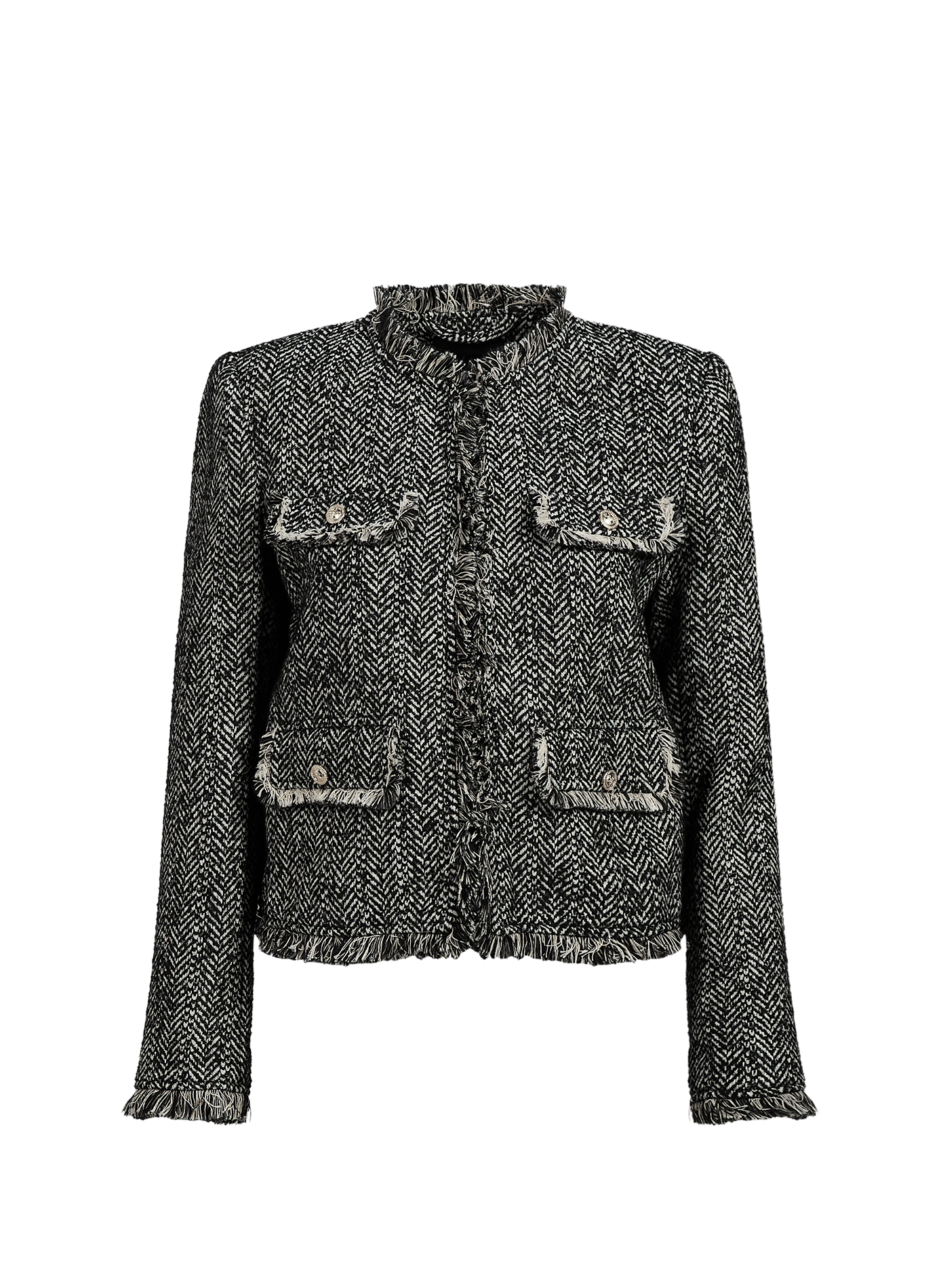 Veste courte en effet tweed GUESS Noir