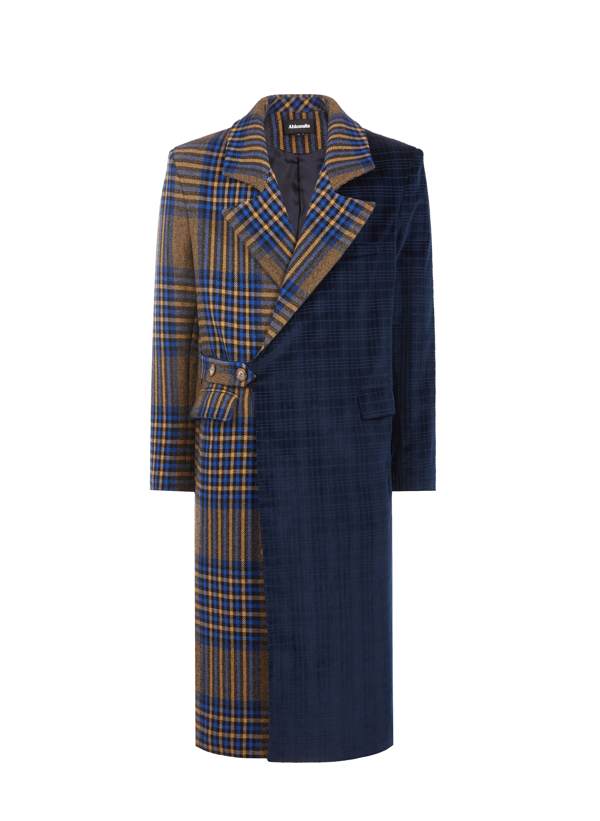 Manteau bi-matière en coton mélangé