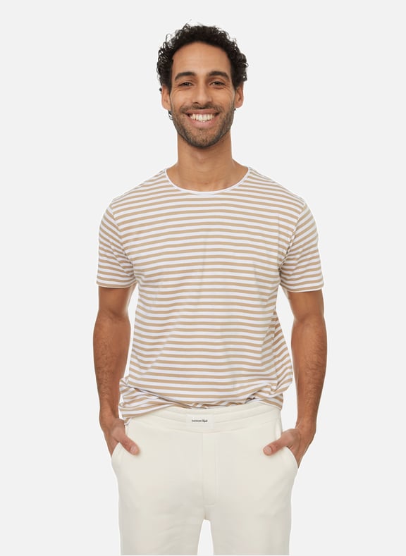 T-shirt rayé en coton Beige by ESPRIT ESPRIT T-shirt rayé en coton Beige