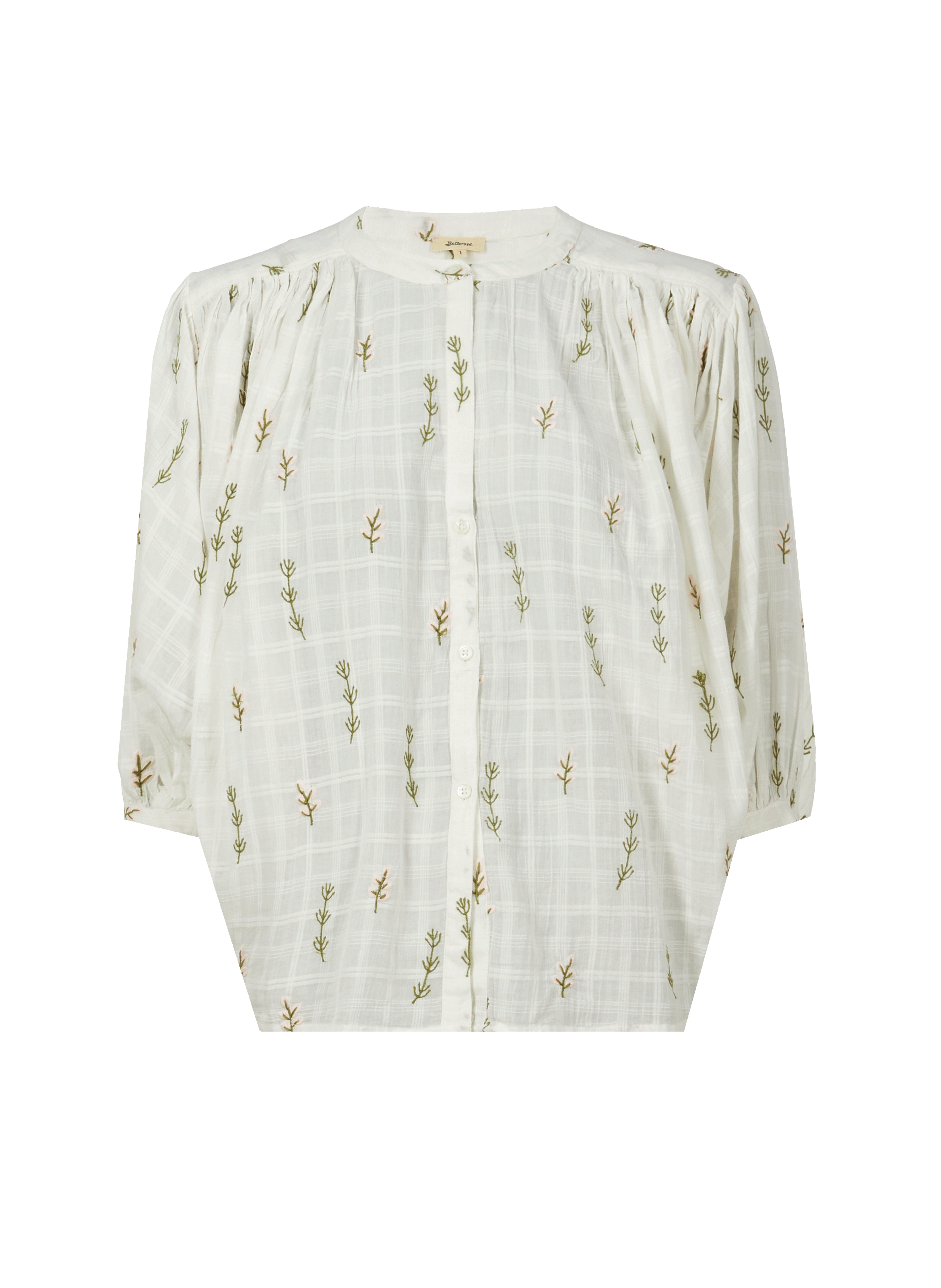 Blouse brodée en coton