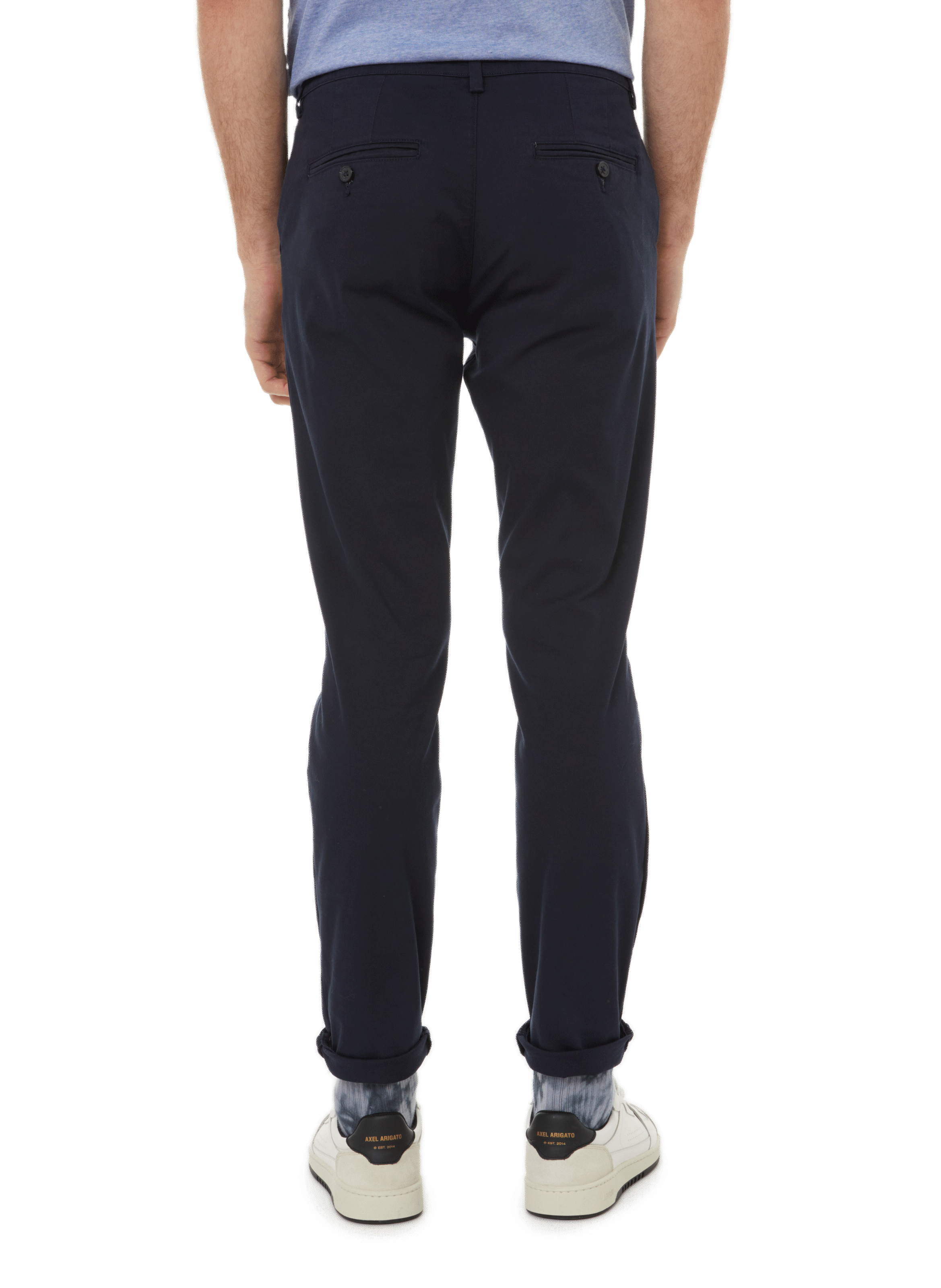 Slim-fit cotton trousers  SELECTED Blue