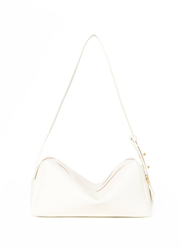 Sac trousse en cuir grainé Blanc by ELLEME ELLEME Sac trousse en cuir grainé Blanc