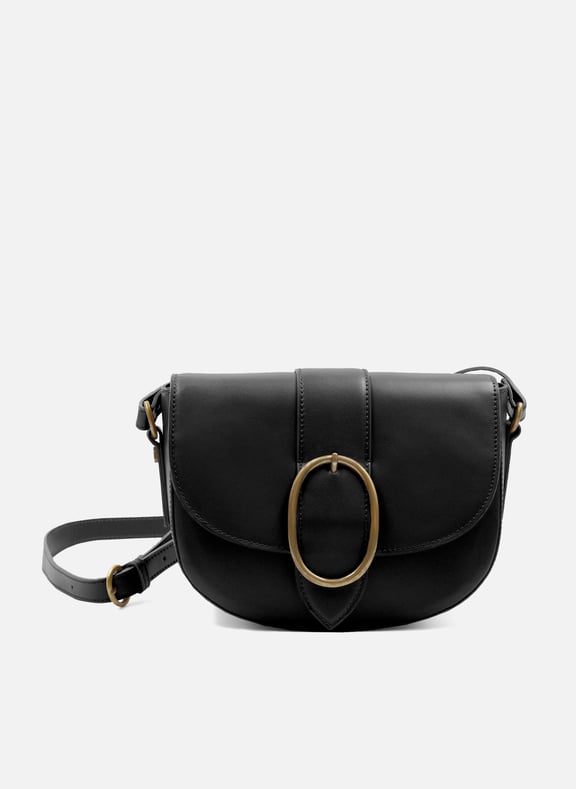 Sac boucle cuir lisse Noir by JULES & JENN JULES & JENN Sac boucle cuir lisse Noir