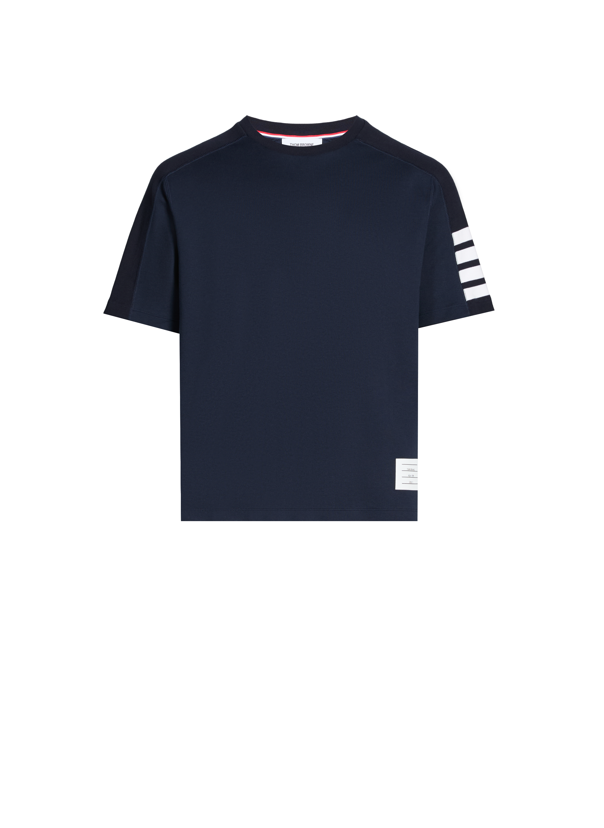 THOM BROWNE T-shirt avec bandes  Bleu