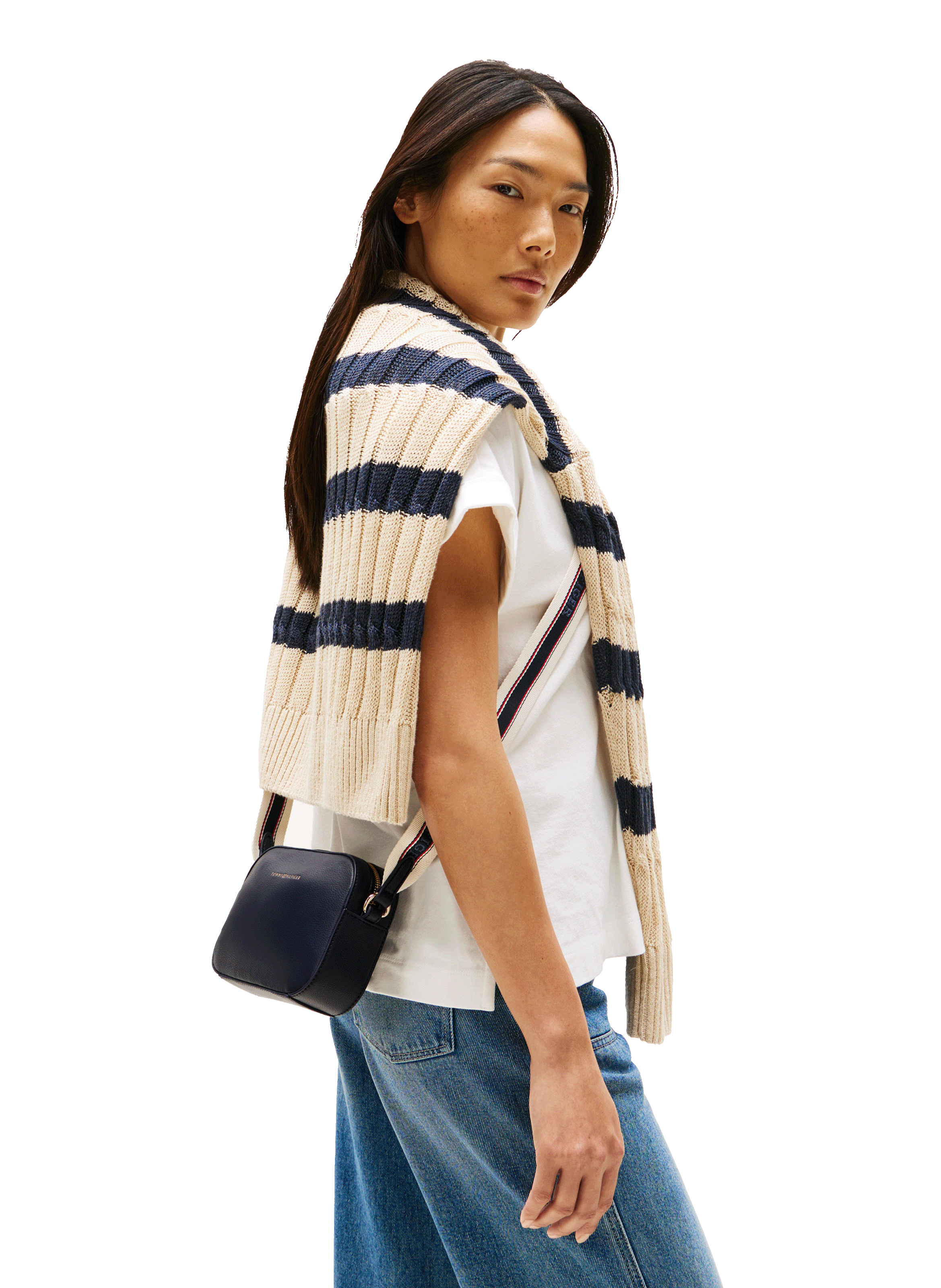 Sac à bandoulière à logo TOMMY HILFIGER Bleu