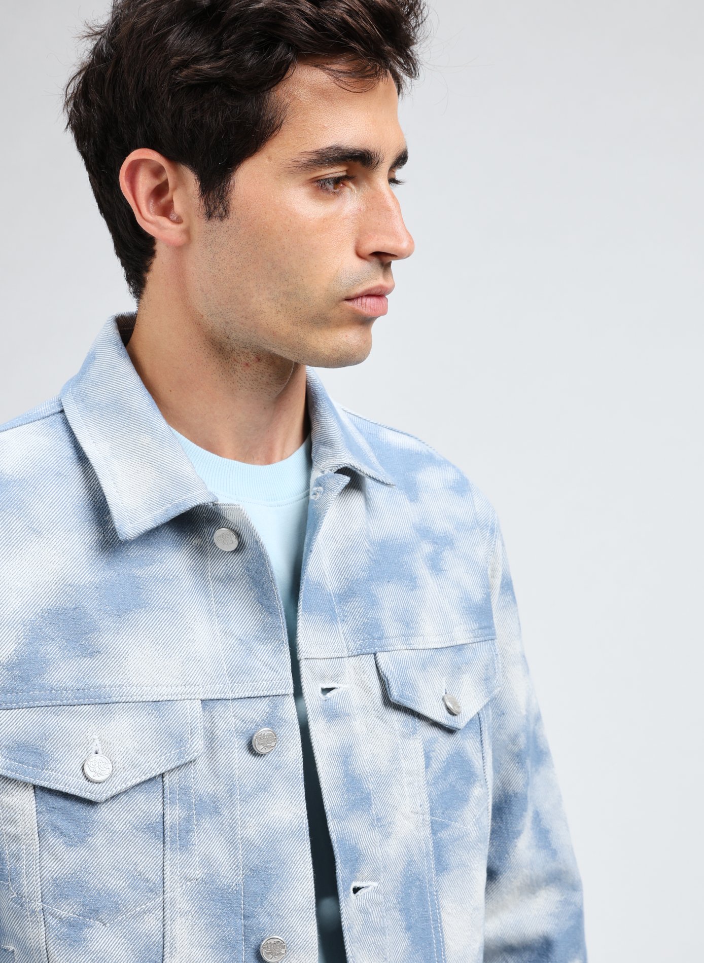 Veste Rally Cloud Denim en coton mélangé LES DEUX Bleu