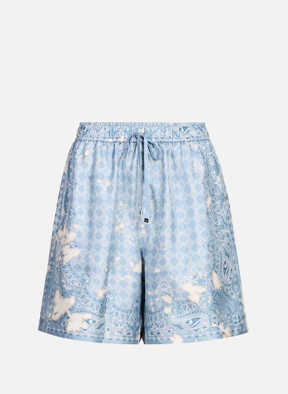 Bermuda imprimé en soie Bleu by AMIRI AMIRI Bermuda imprimé en soie Bleu