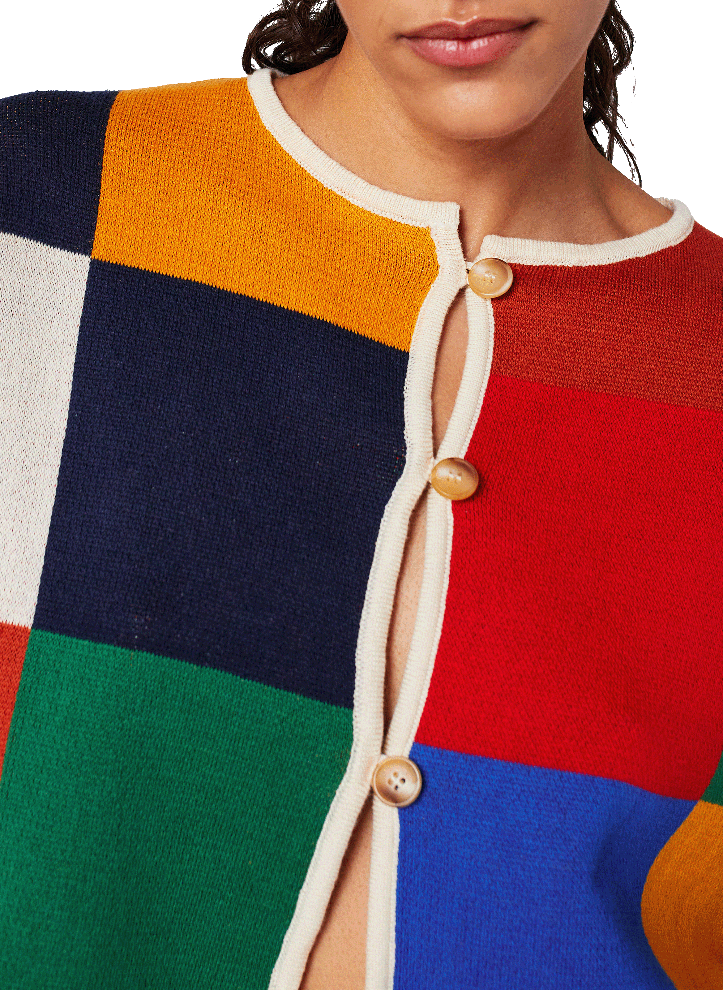 Cardigan à carreaux en coton BOBO CHOSES Multicolore