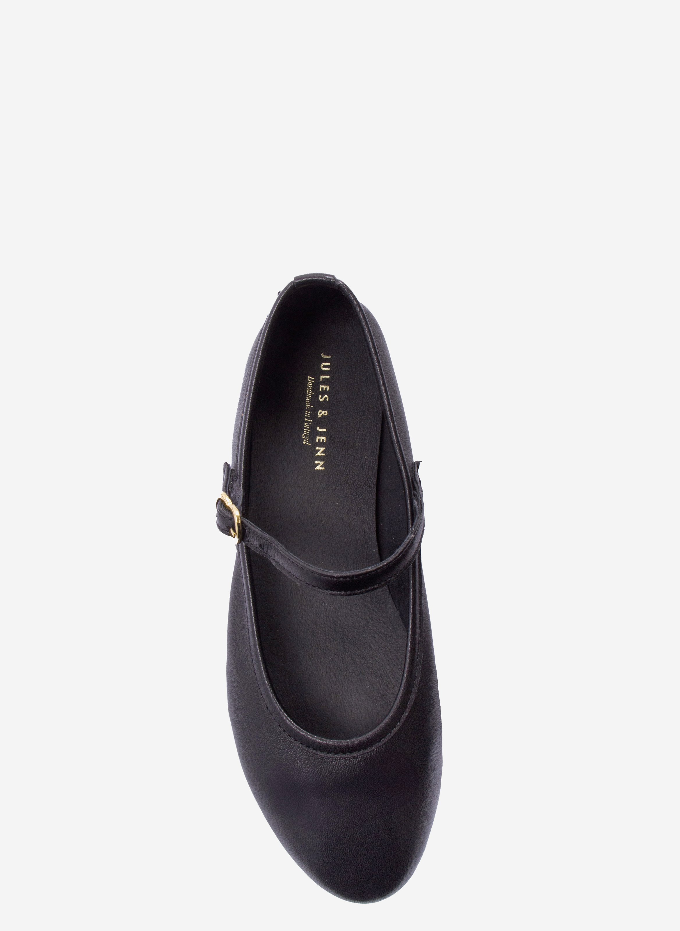 Babies plates cuir lisse JULES & JENN Noir