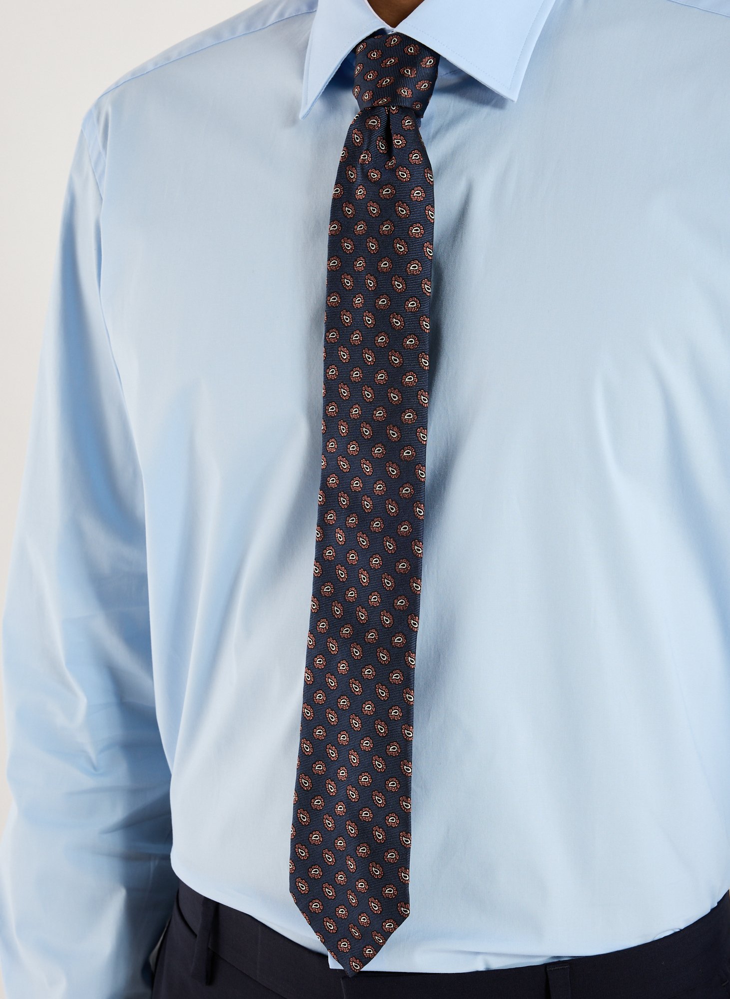 Patterned silk tie AU PRINTEMPS PARIS Multicolour