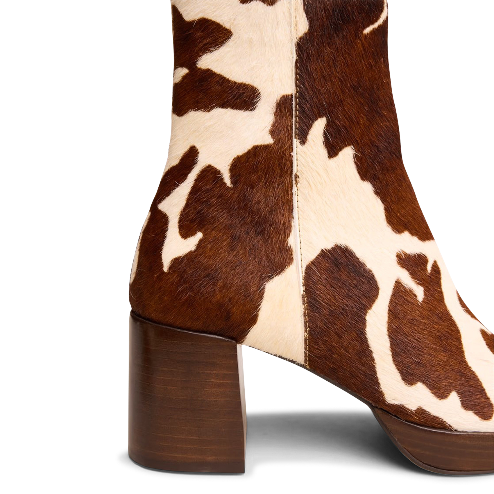 Bottines à talons en poulain vache vanves JONAK Marron