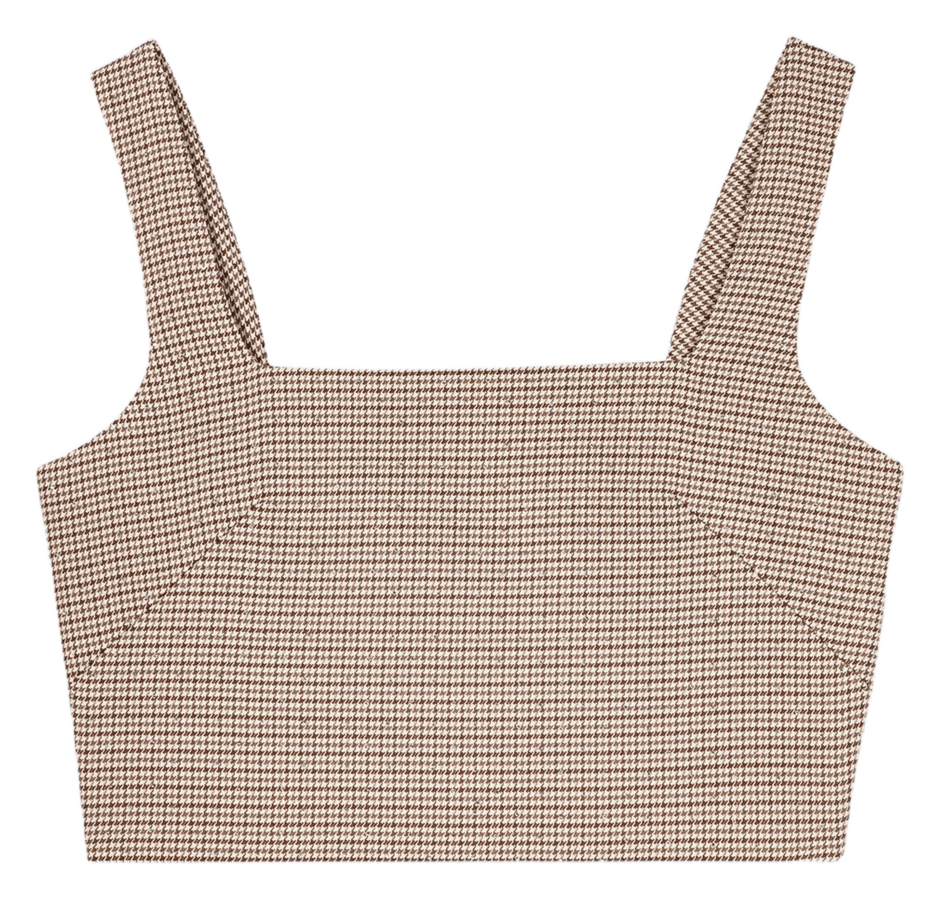 Crop top imprimé Marron