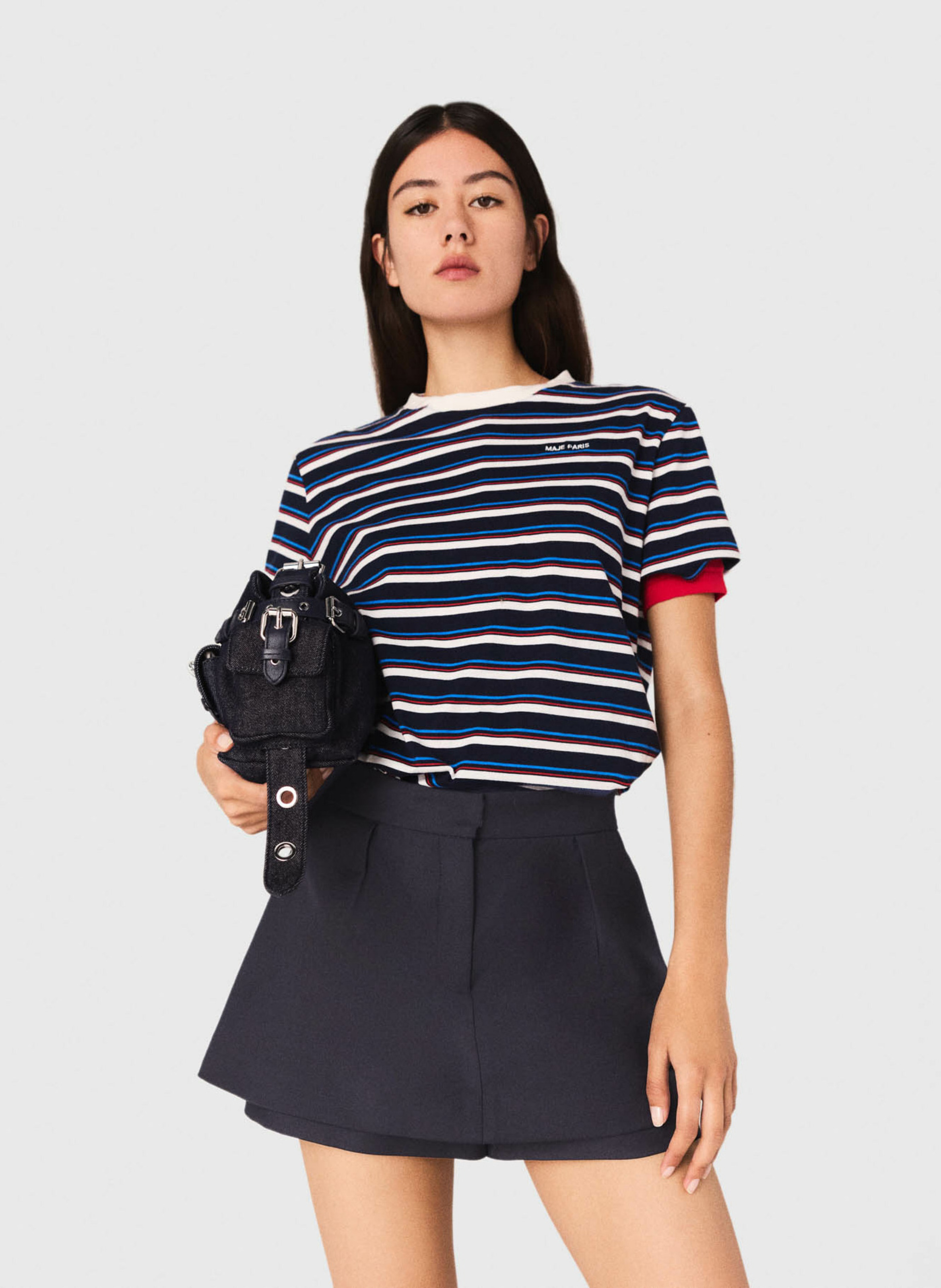 Short trompe l'oeil MAJE Bleu