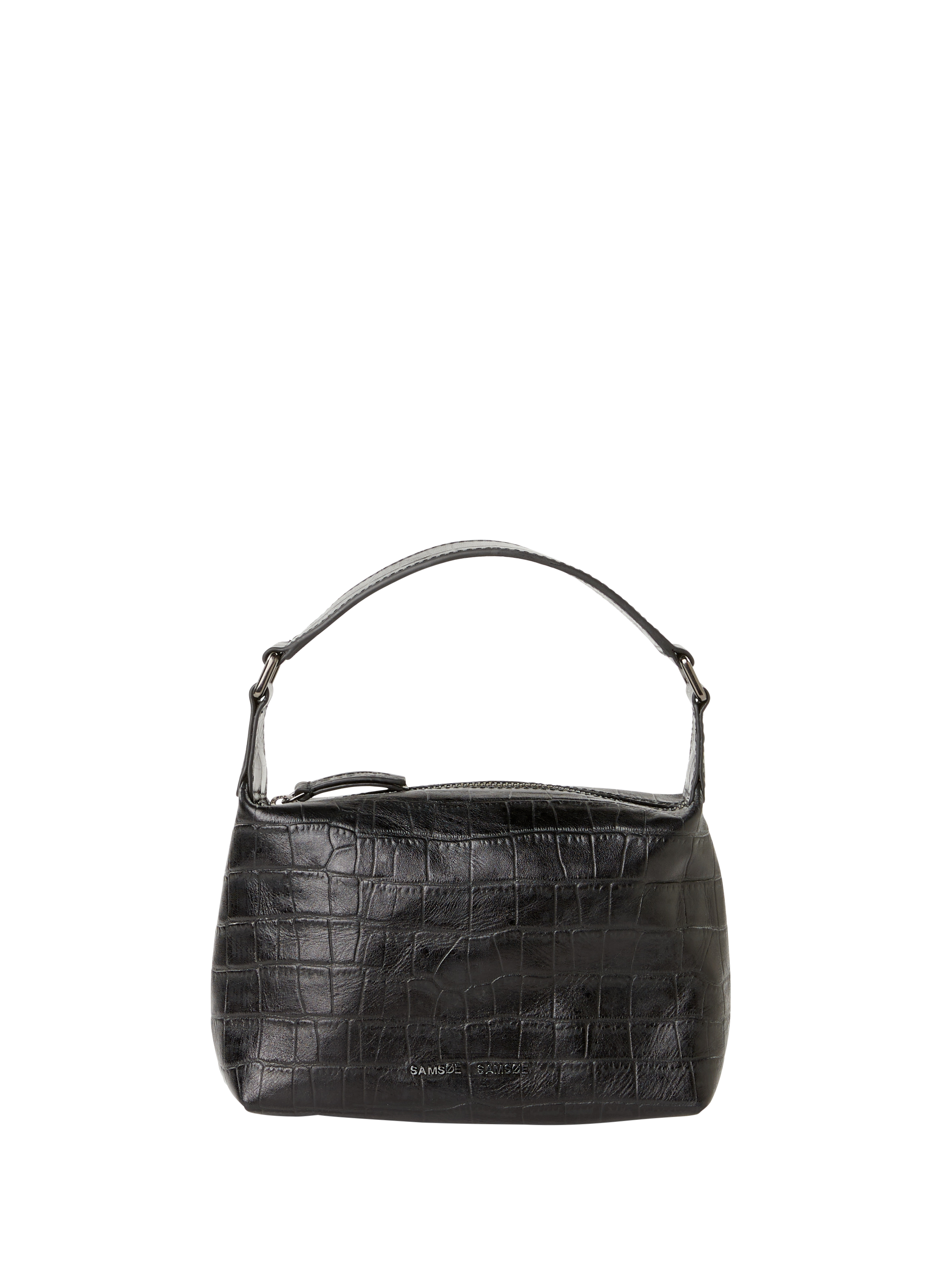 Crocodile leather handbag SAMSOE SAMSOE Black