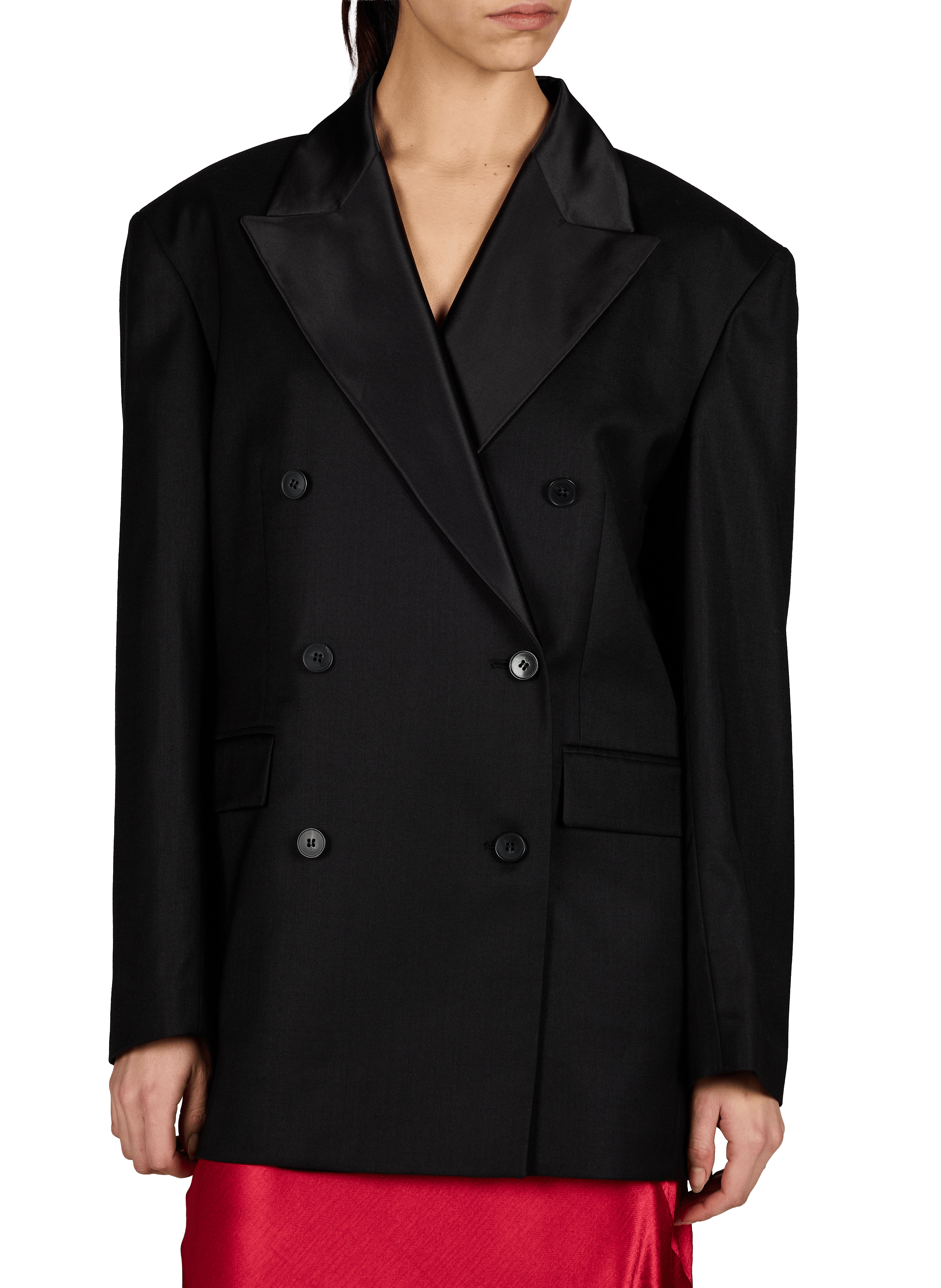 Double-breasted blazer TOPSHOP Black