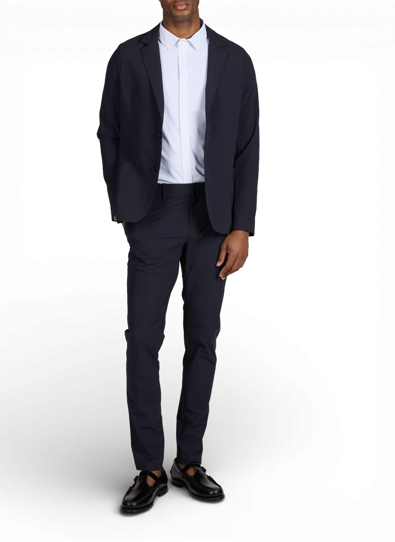 Straight striped shirt by Jean Murcie 1789 CALA Blue