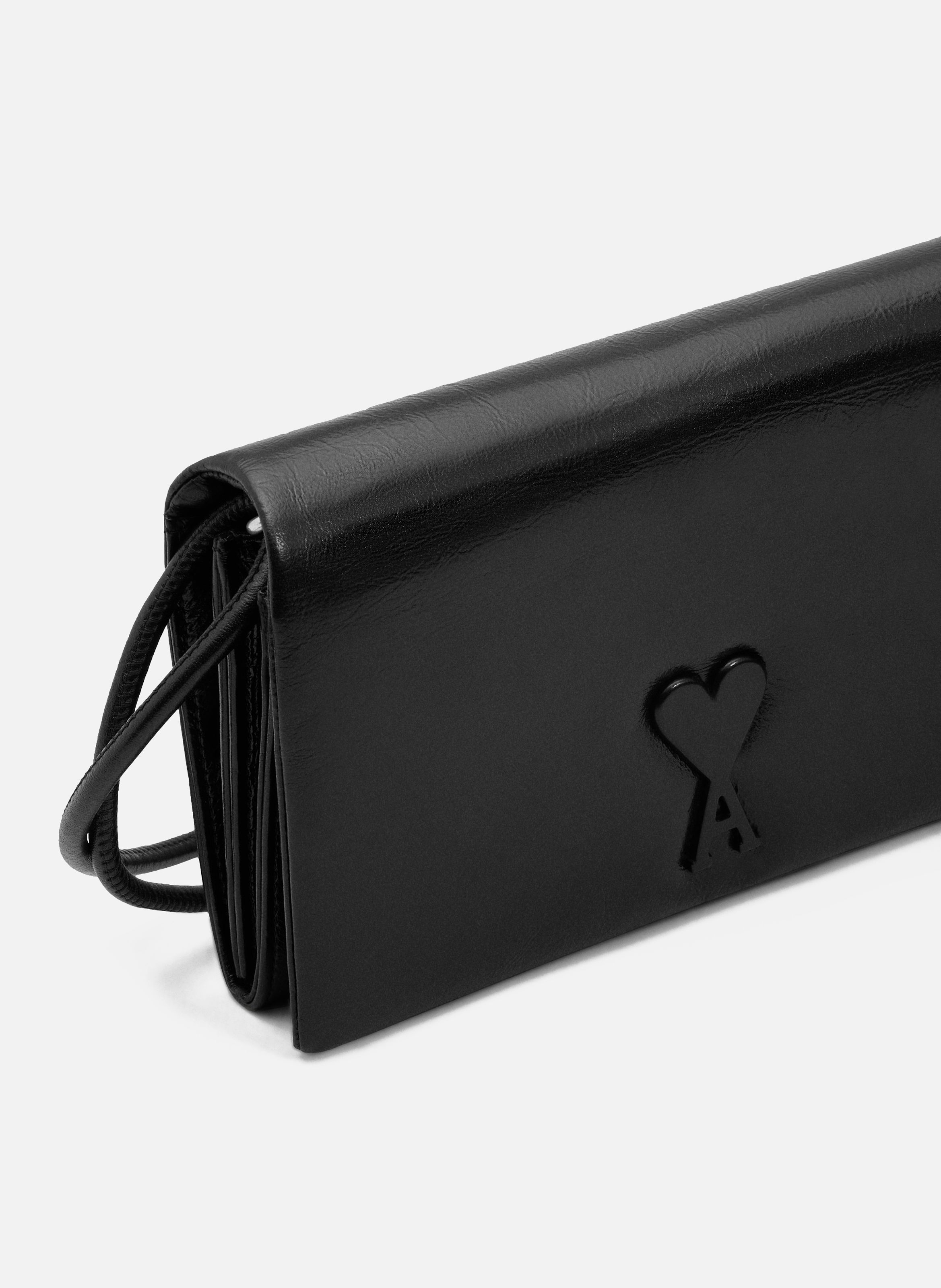 Portefeuille Bandoullière Voulez-Vous unisexe AMI PARIS Noir