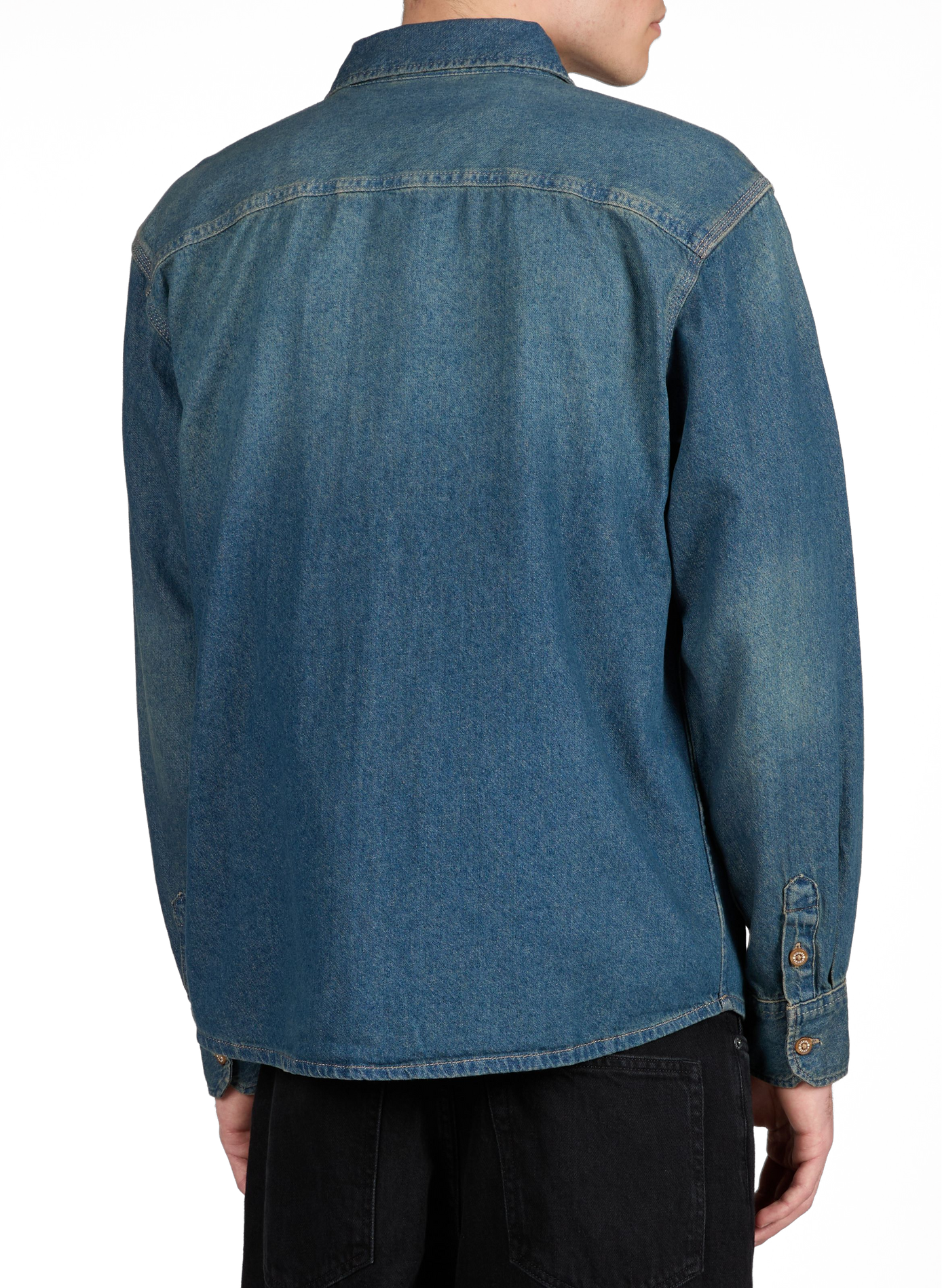 Chemise jean en coton DICKIES Bleu