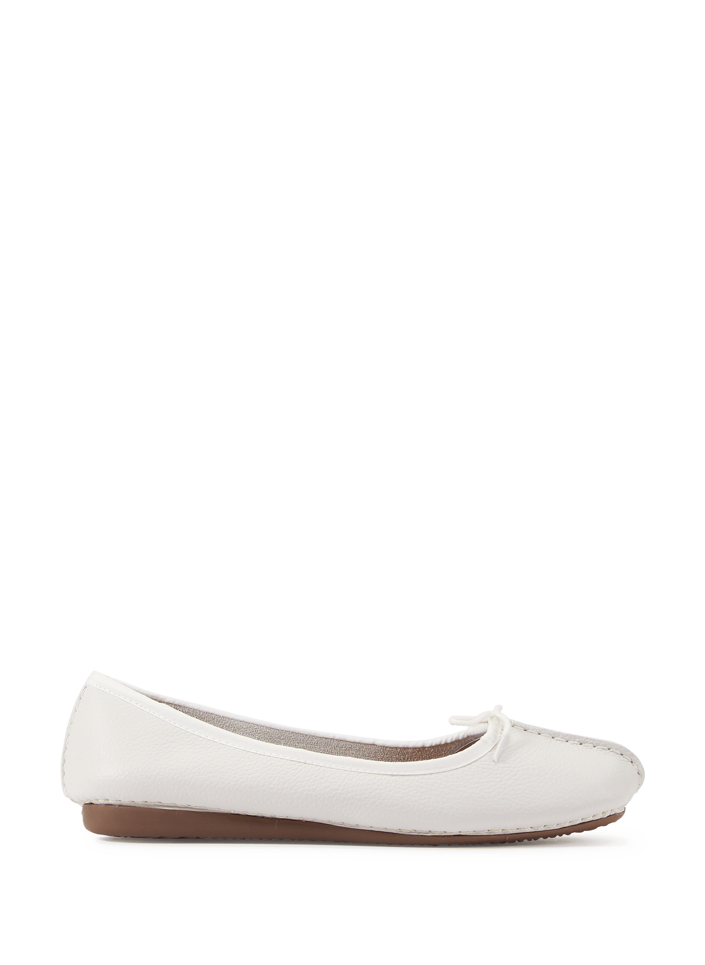 Ballerines Freckle Ice en cuir de vache CLARKS Blanc