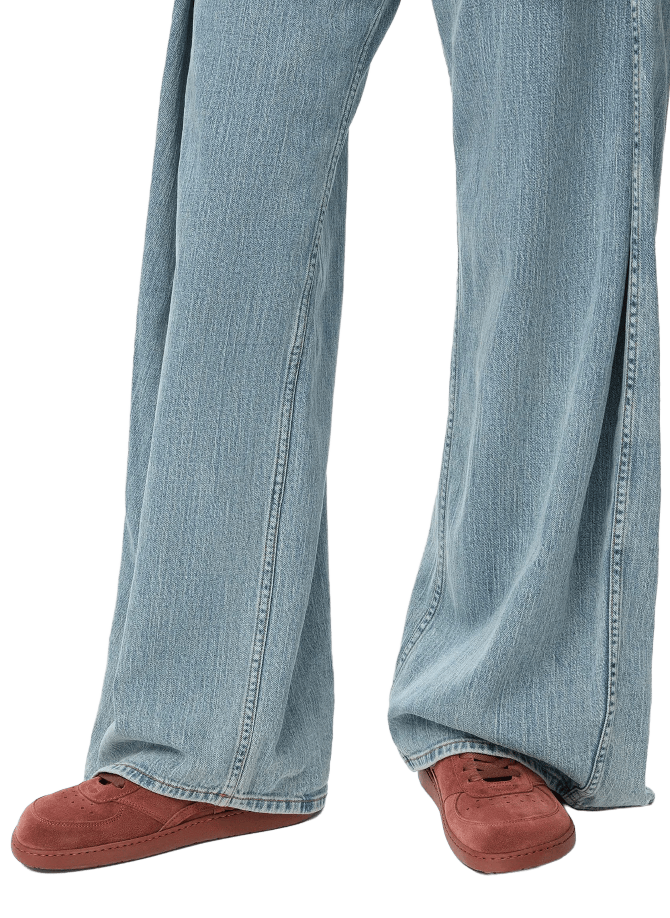 Niedrige Sneakers aus Veloursleder-Kalbssamt LOEWE Rot