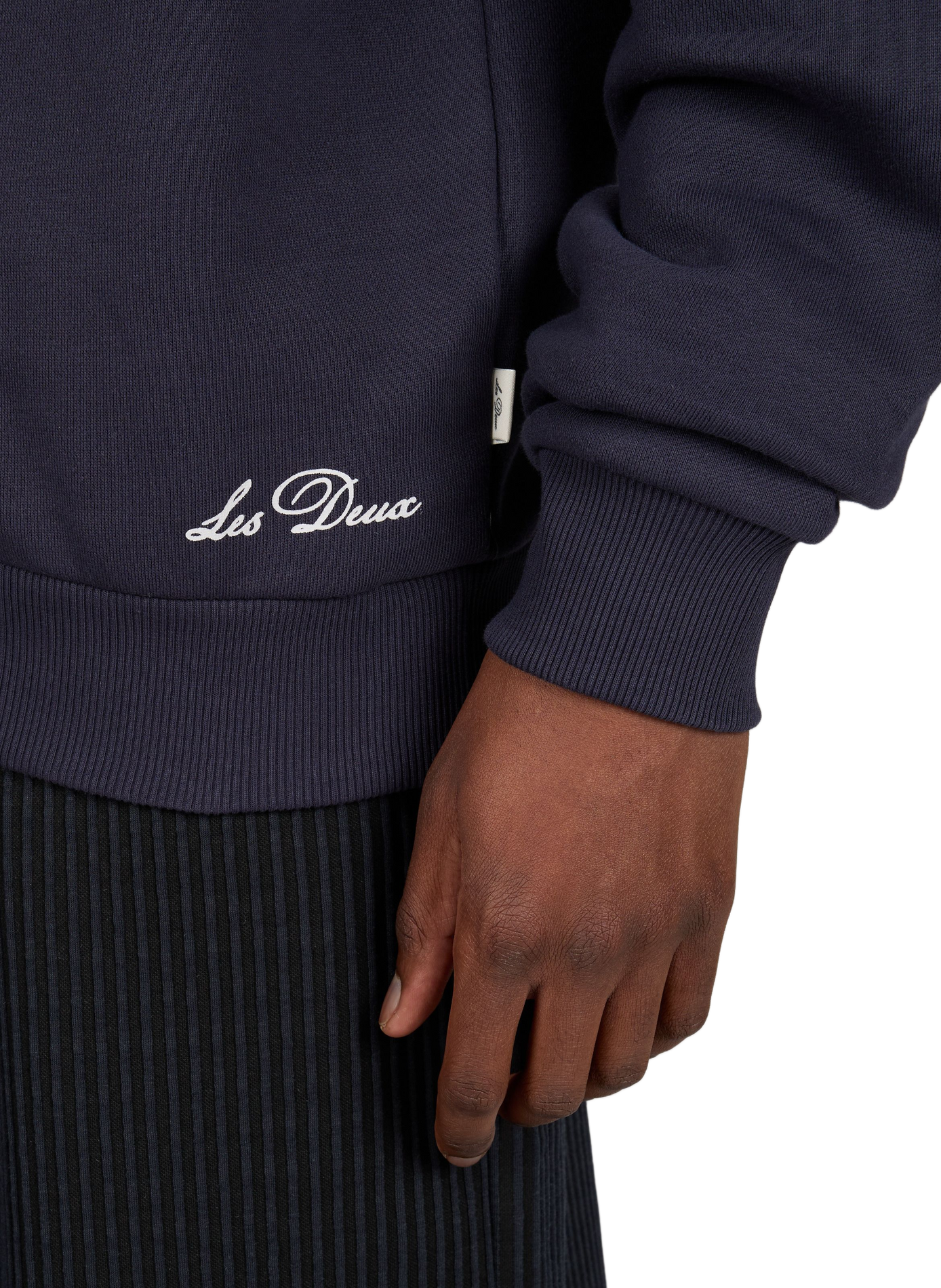 Printed cotton sweatshirt LES DEUX Blue