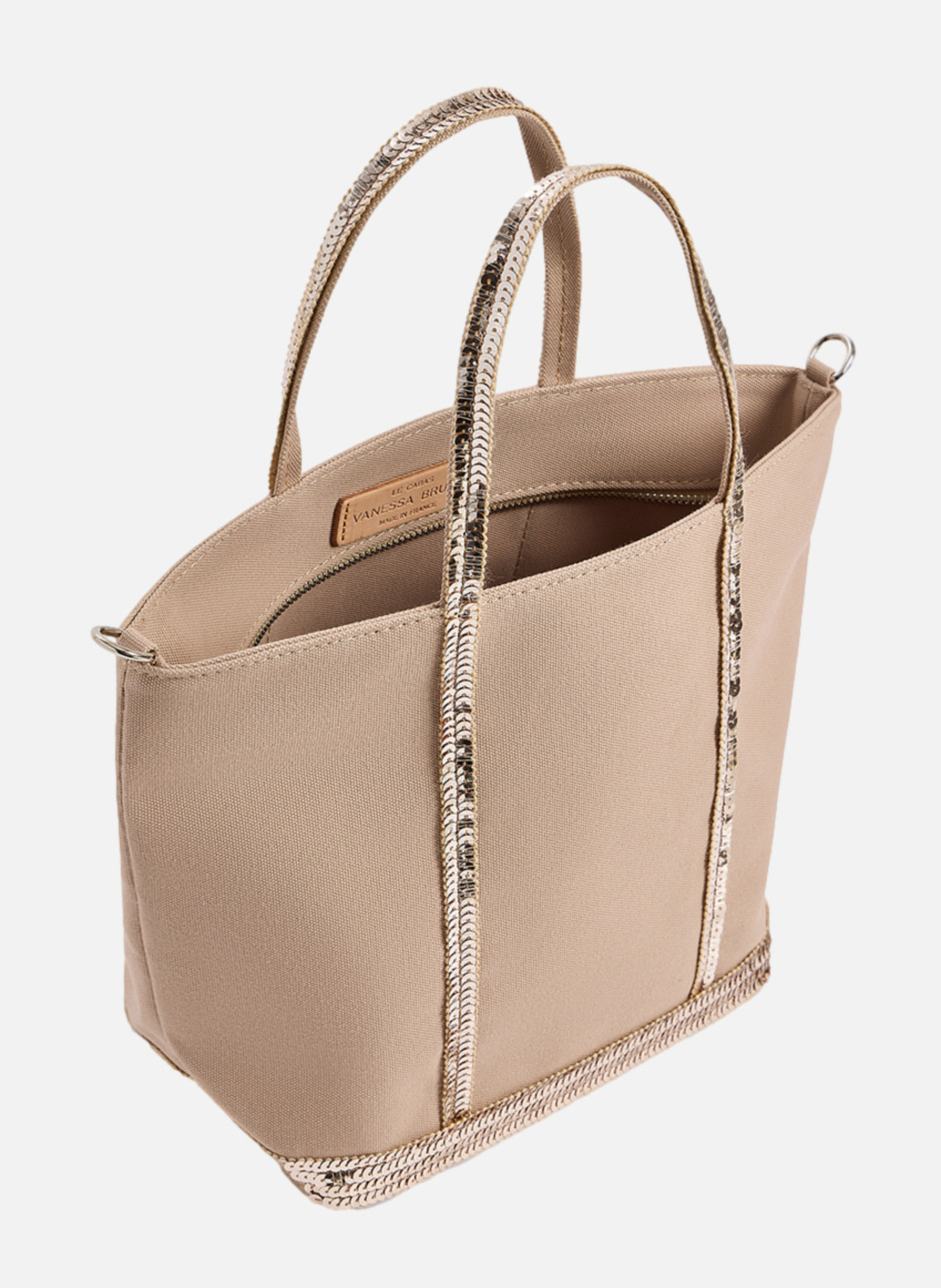 Cabas s zippé en toile VANESSA BRUNO Marron