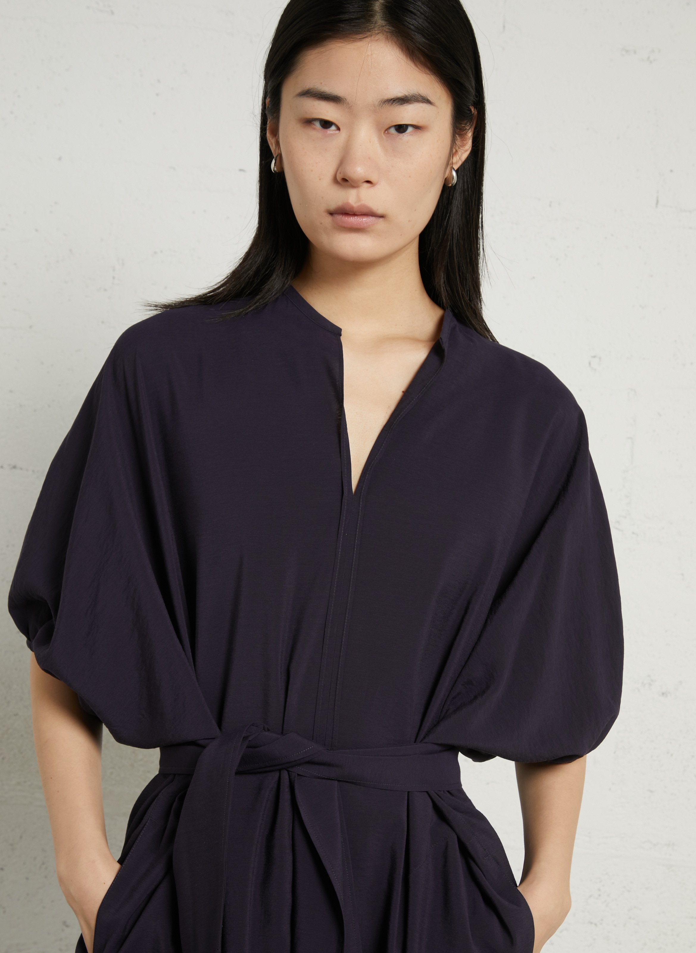 Robe longue col v alger SOEUR Violet