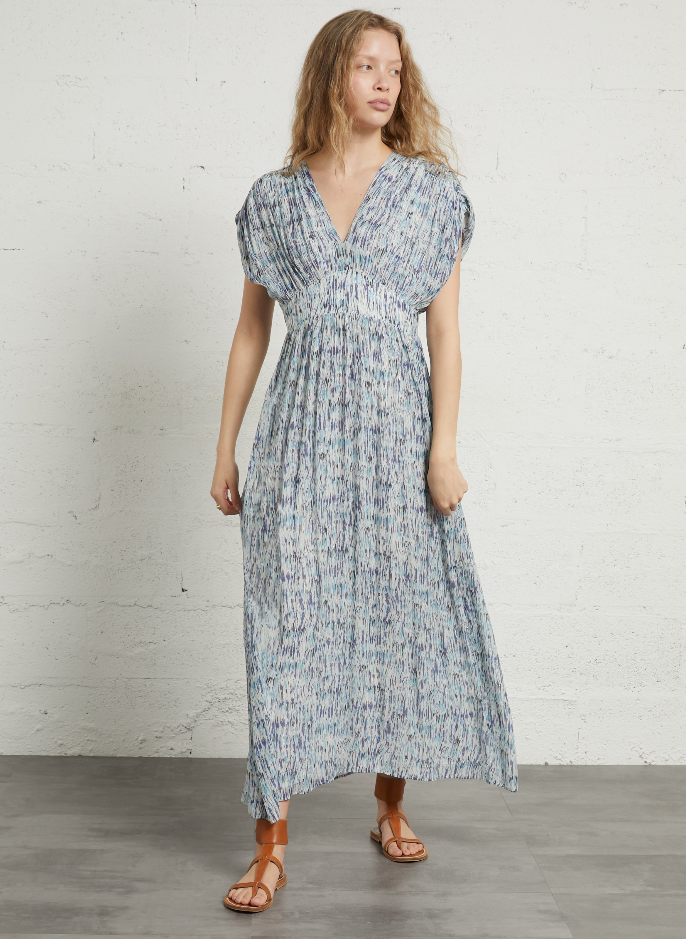 Robe longue imprimée blue MAISON 123 Violet