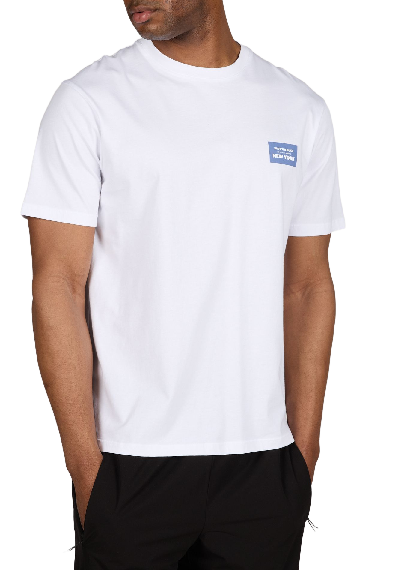 Tee-shirt col rond en coton SAVE THE DUCK Blanc