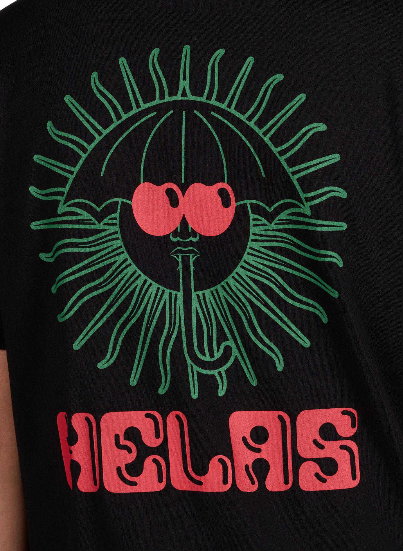 Printed Ibiz Tee cotton T-shirt HELAS CAPS Black