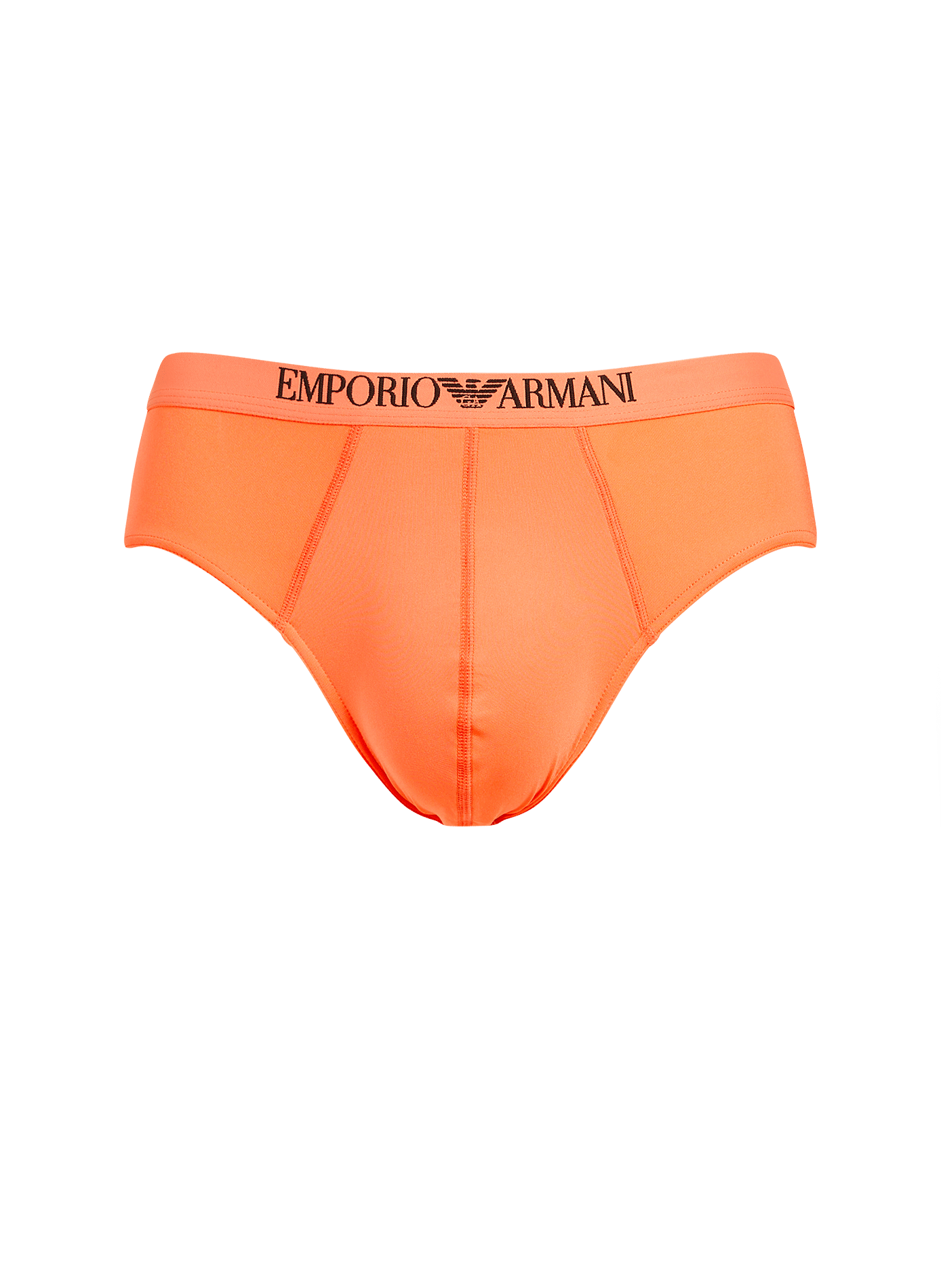 Plain polyamide briefs  Orange