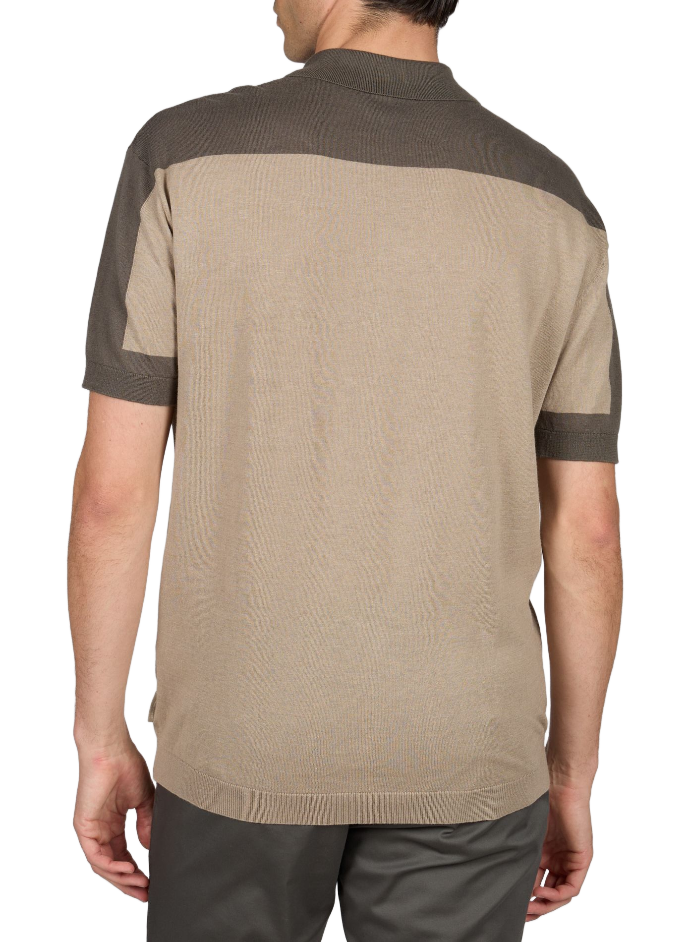 Polo manches courtes en lin et coton ARMANI EXCHANGE Multicolore