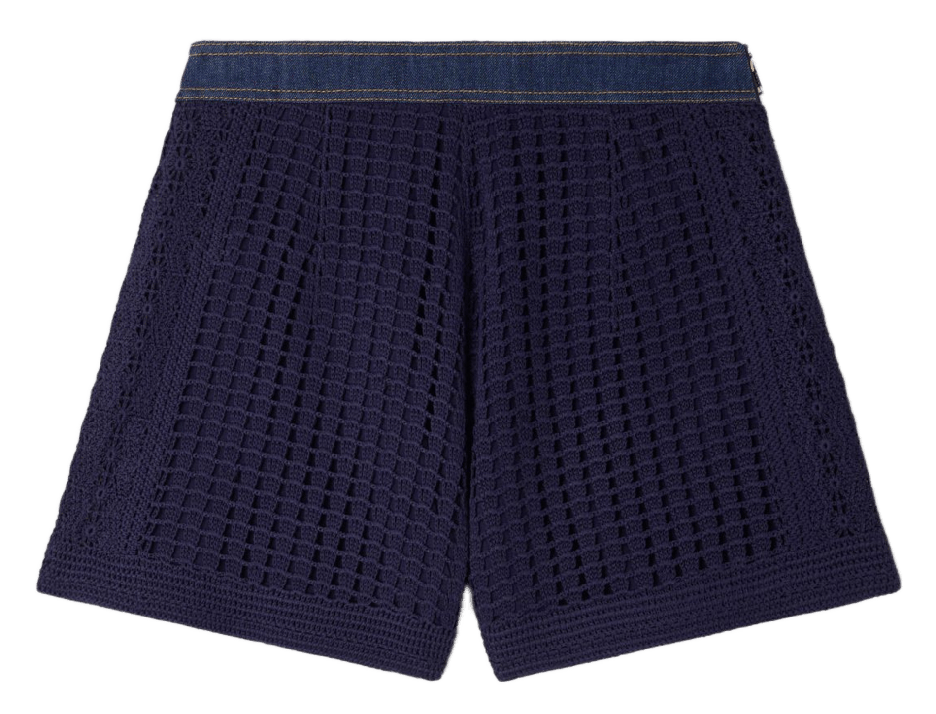 Short taille haute en maille ajourée SANDRO Bleu