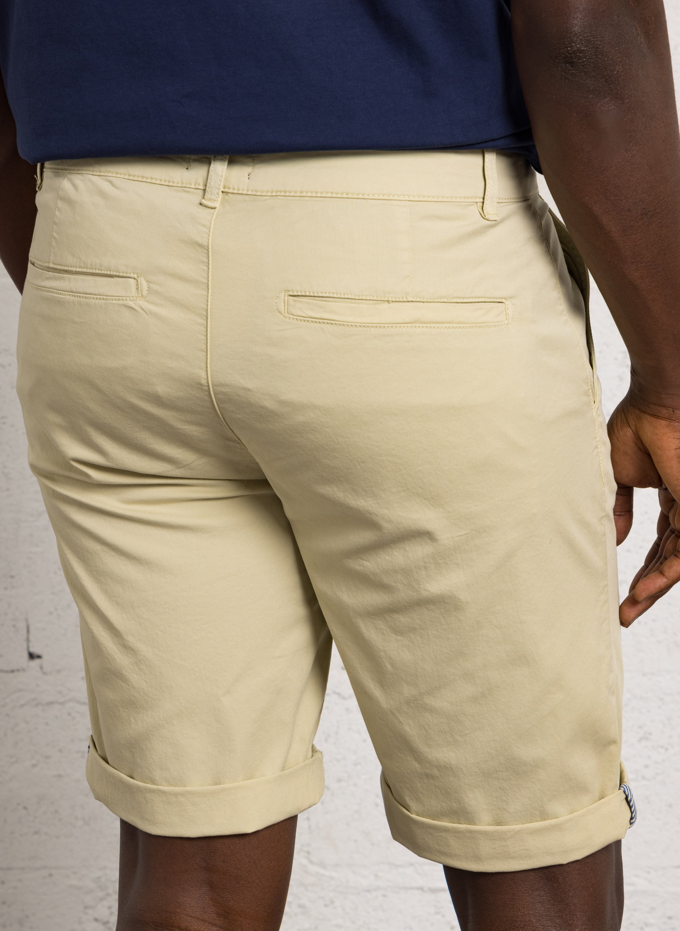 Straight cotton blend shorts ARMOR-LUX Beige