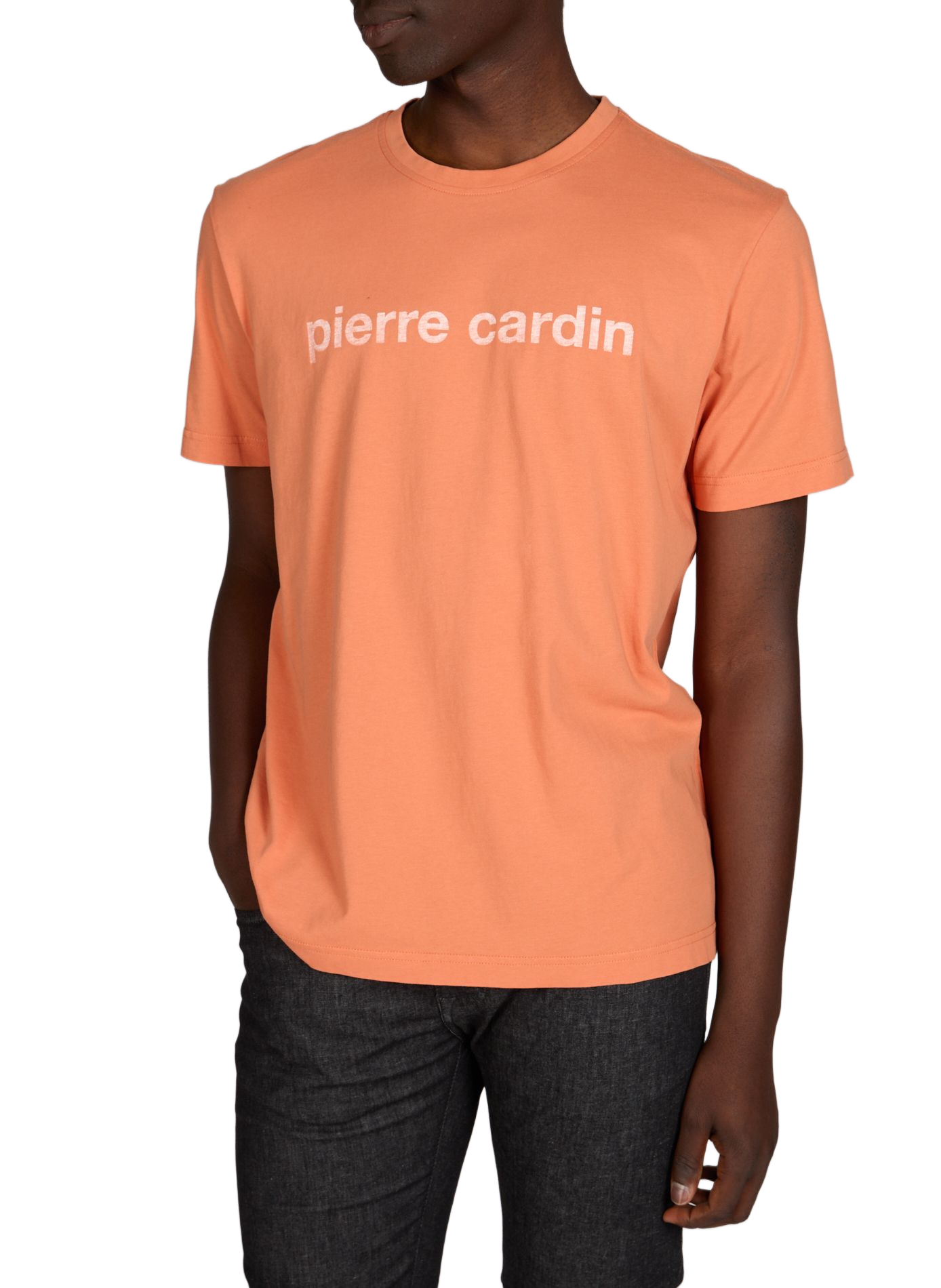 Maglietta con logo stampato in cotone PIERRE CARDIN Arancione