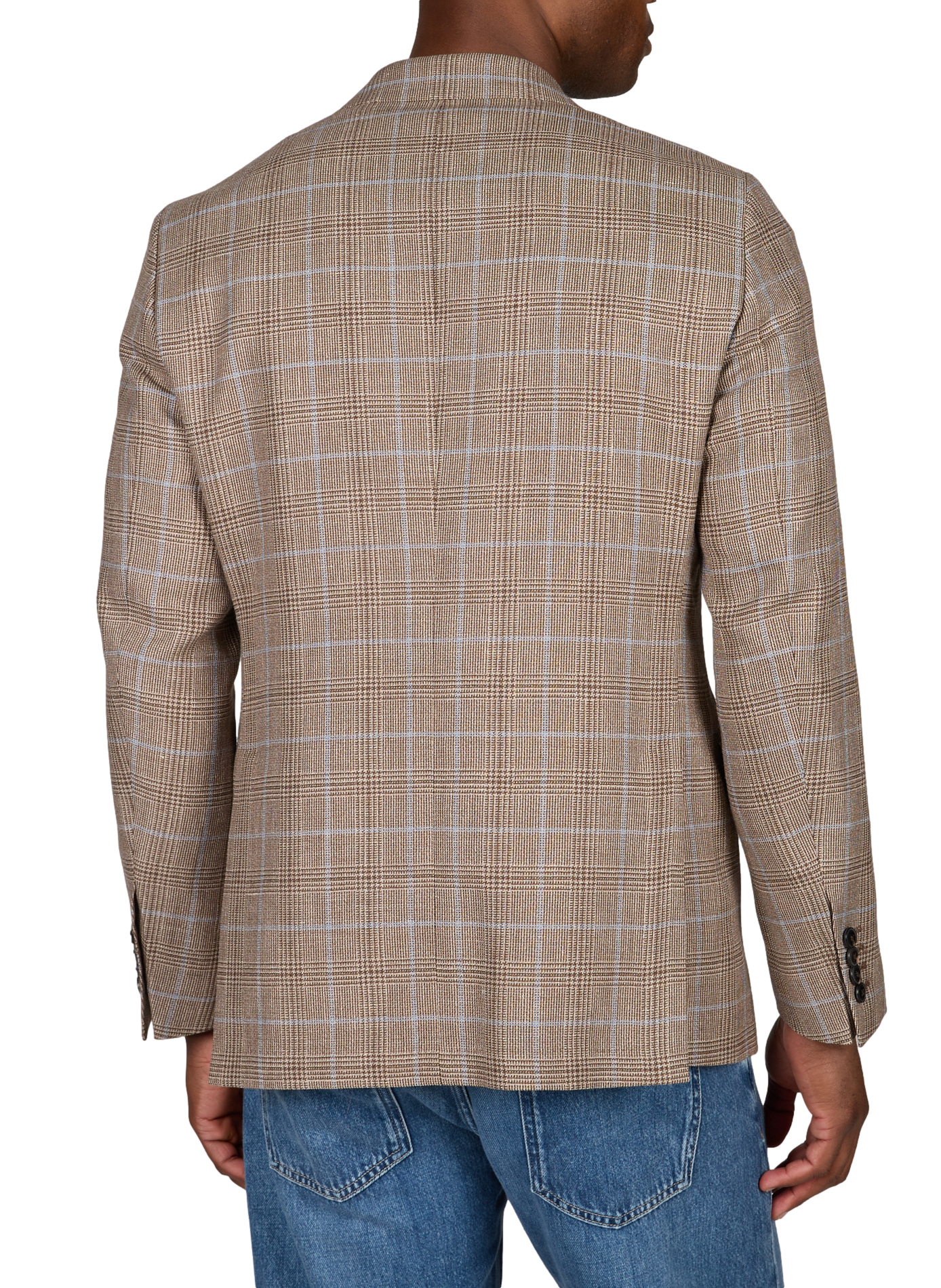 Taillierte Jacke aus Wolle, Leinen und Seide HACKETT Beige
