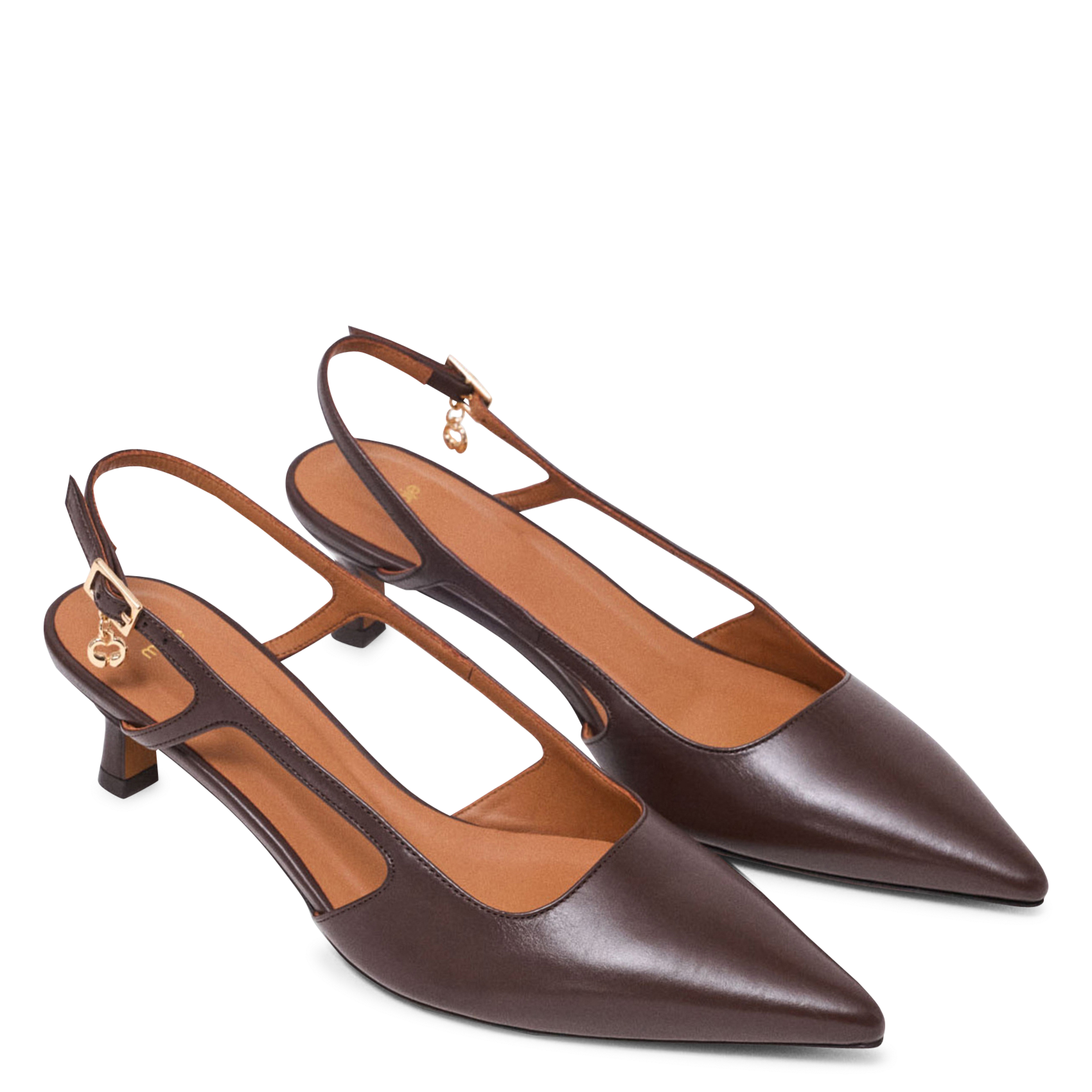 Escarpins en cuir MAJE Marron