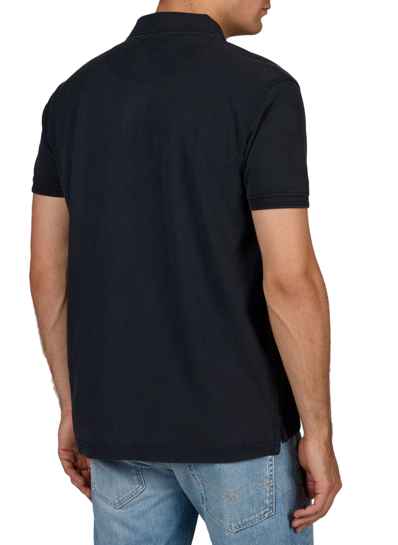 Short-sleeve washed polo REPLAY Blue