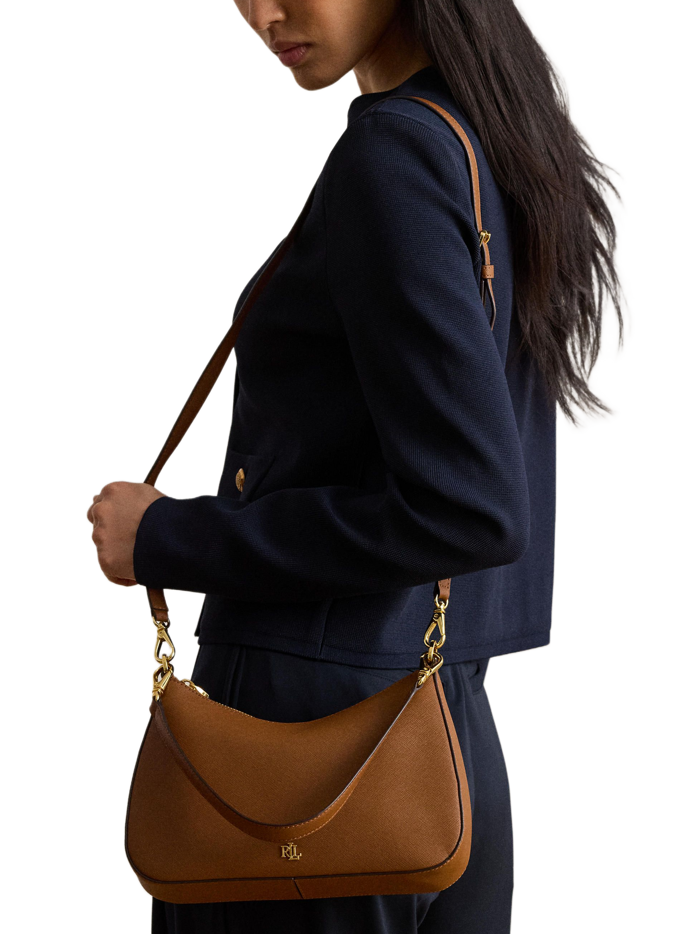 Handtasche Danny aus Leder LAUREN Beige