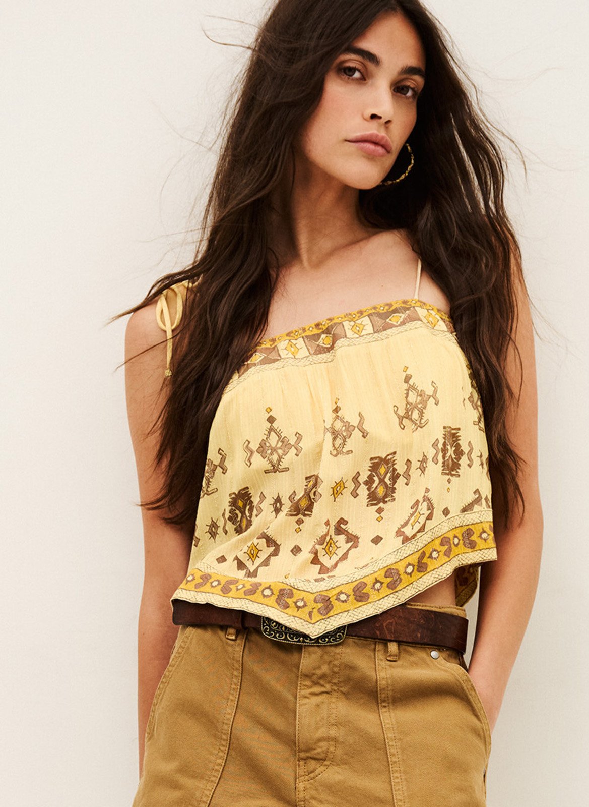 Top met print Zelie BA&SH Geel