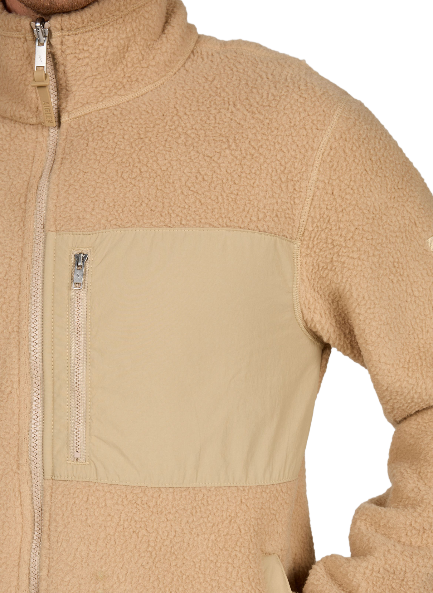 Chaqueta polar recta con cuello alto | Beige AIGLE Hombre