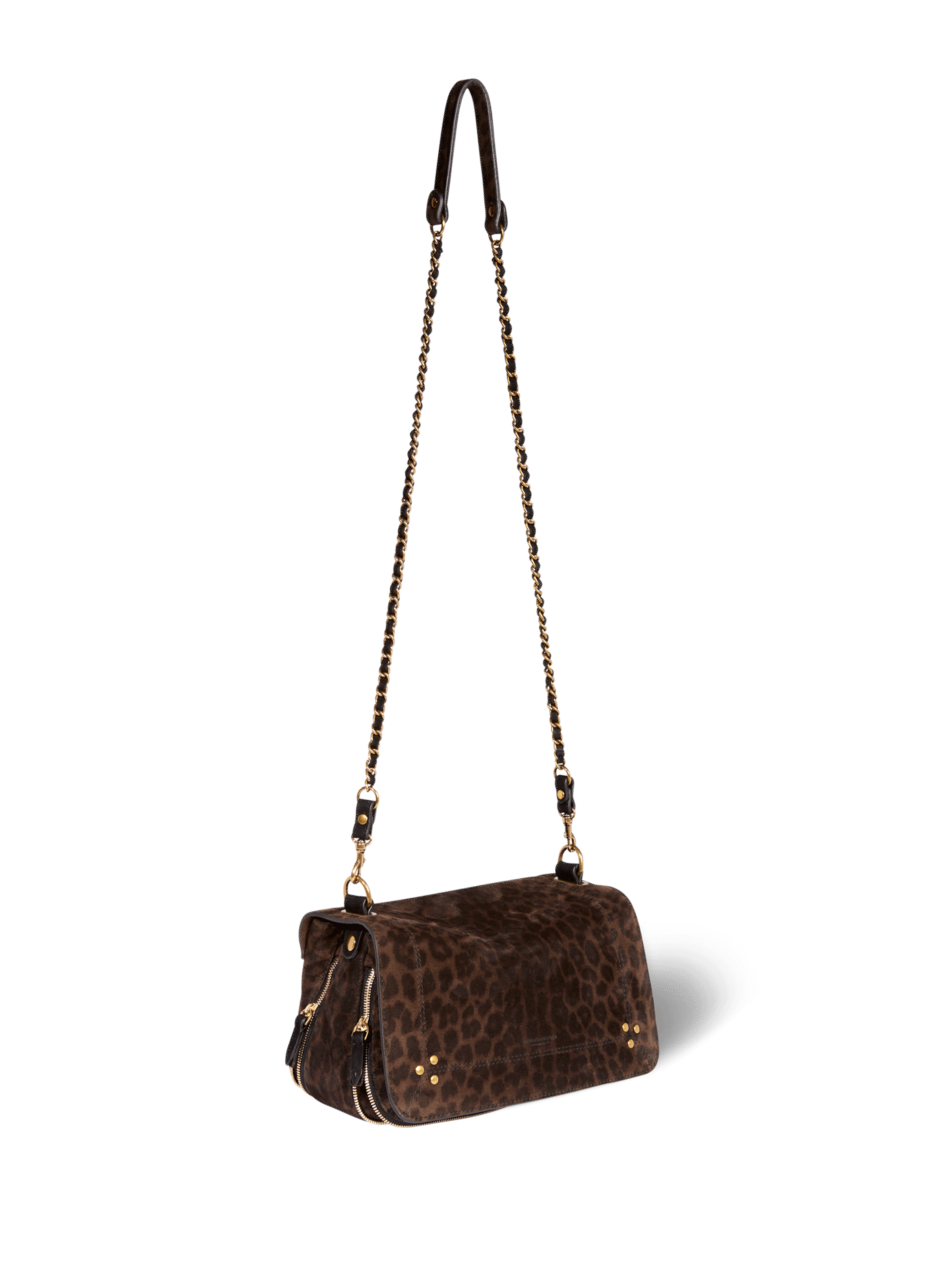 Bobi leopard-print shoulder bag JÉRÔME DREYFUSS Khaki