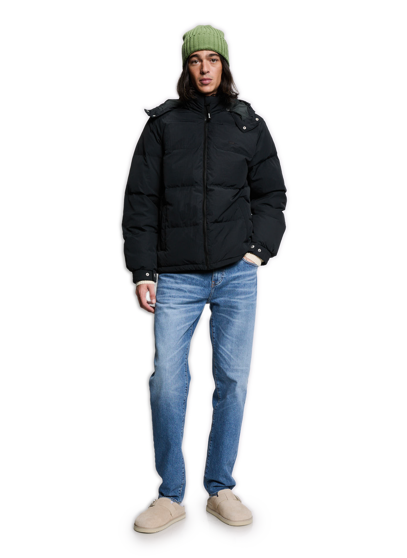 Hooded down jacket LEVI'S Black